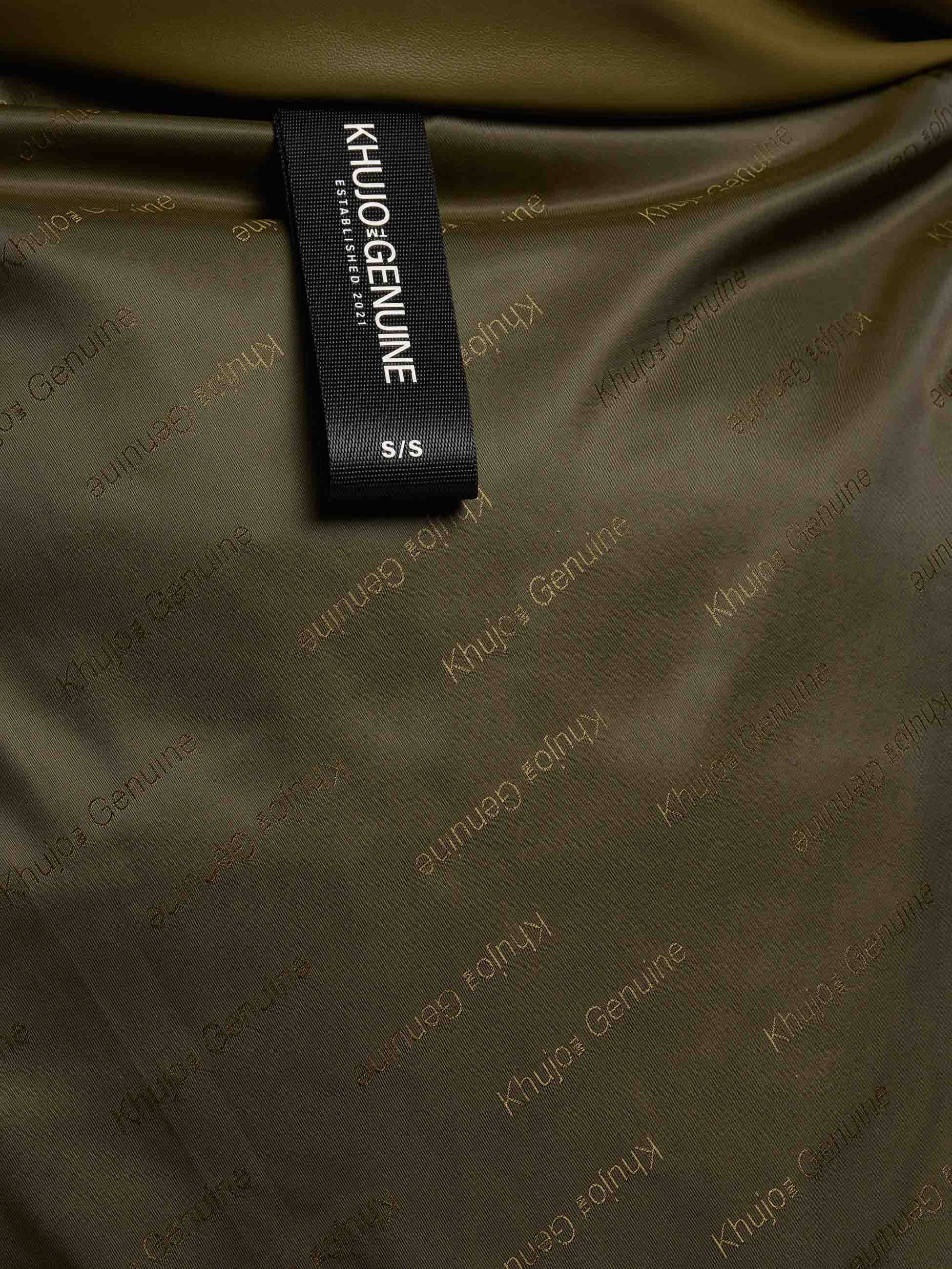 khujo-khalia-damen-jacke-olive-steppjacke-lederoptik-loose-fit image 8