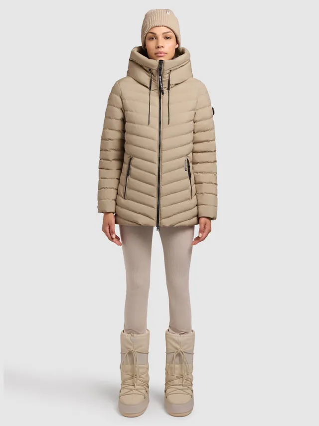 khujo-pace-damen-steppjacke-beige-h-ftlang-mit-kapuze image 1