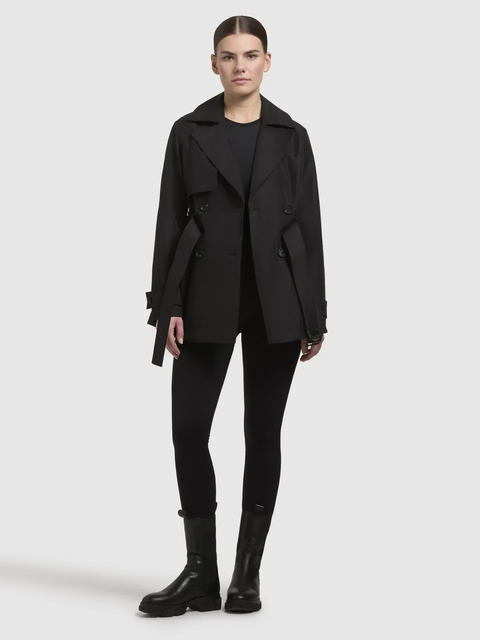 khujo-jacke-liane-schwarz-trench-sommerjacke-mit-g-rtel-2 image 1
