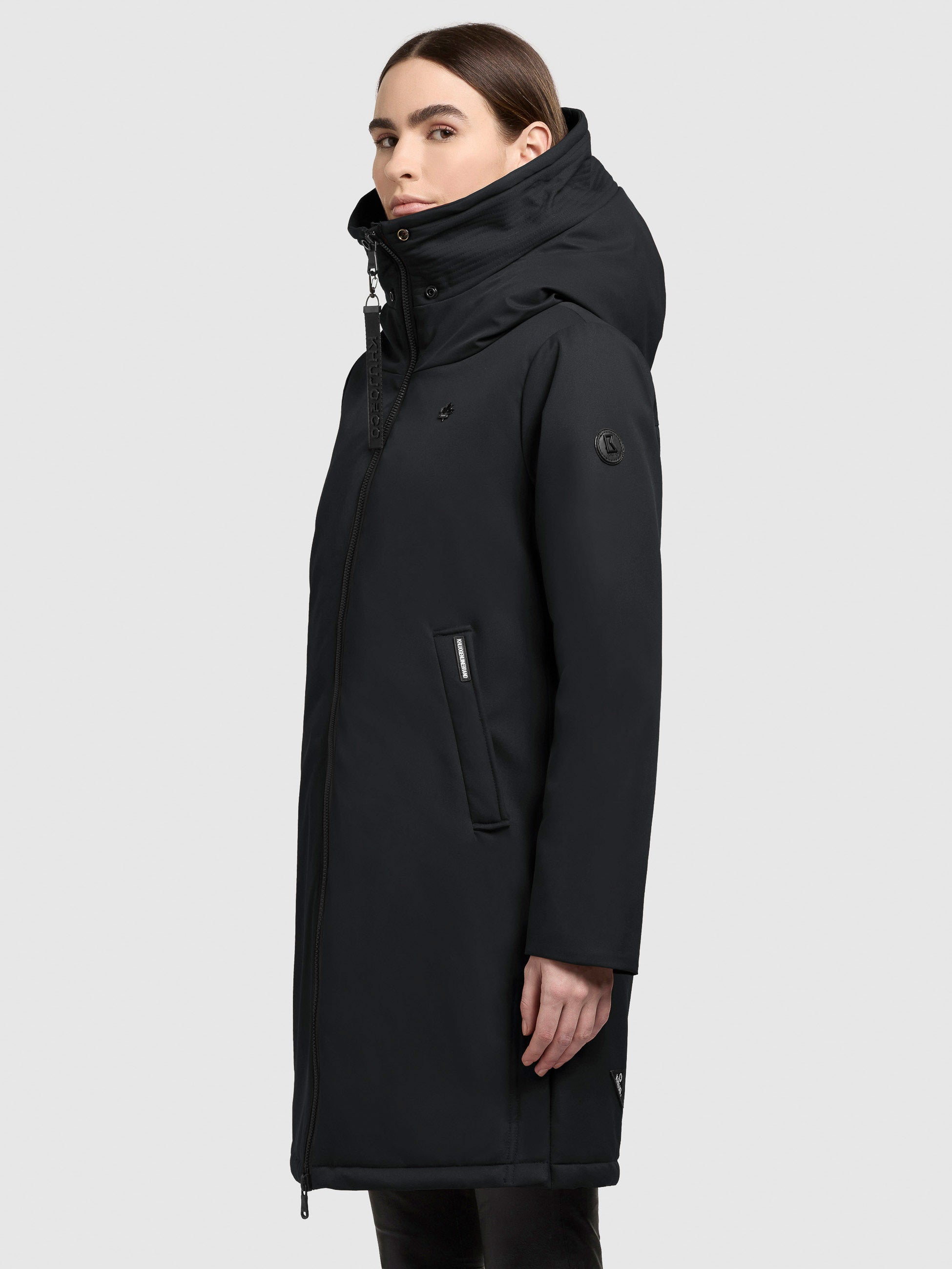 khujo-yaak3-damen-kurzmantel-black-leicht-wattierter-parka-mit-gro-er-kapuze image 5