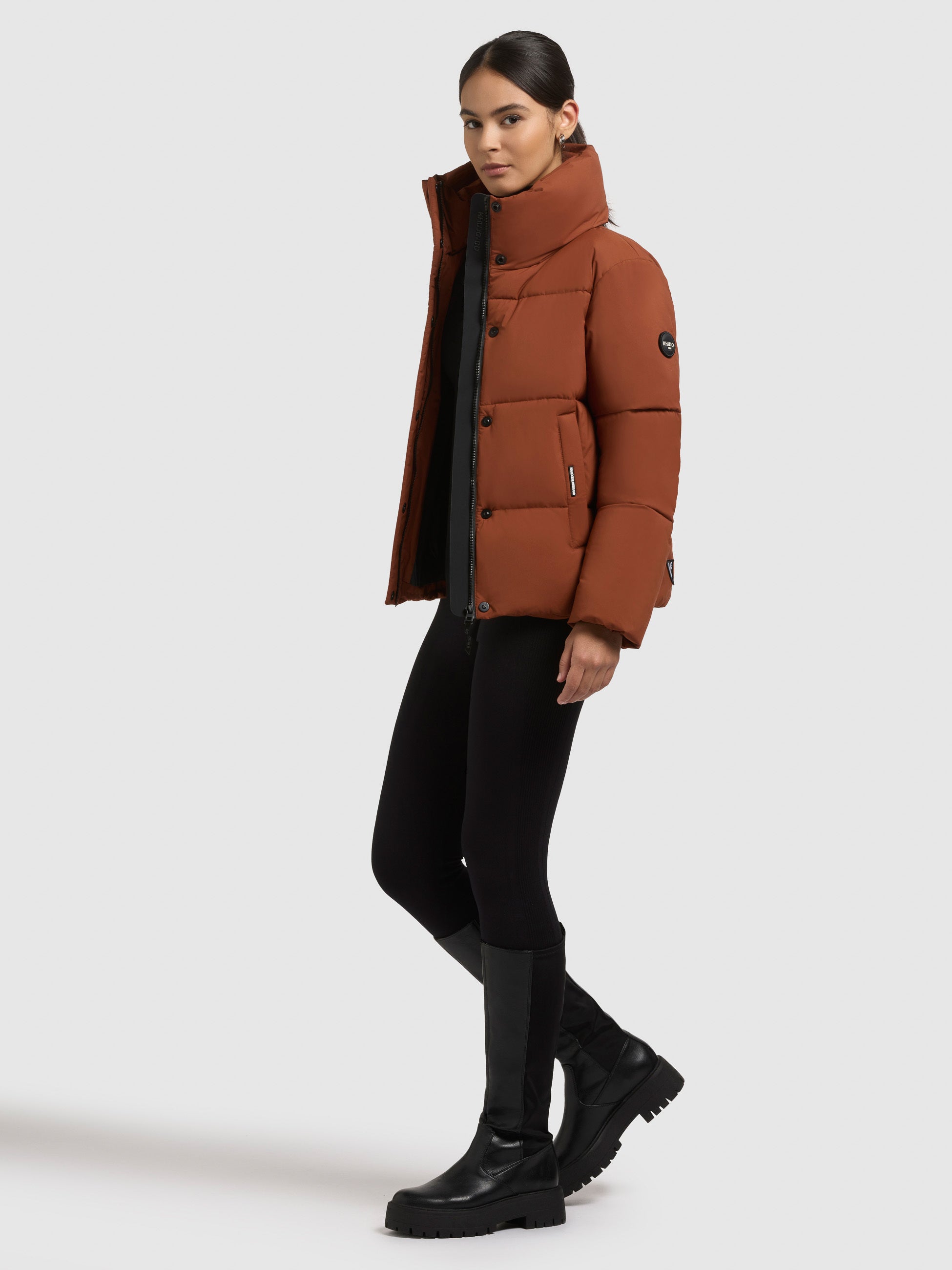 khujo-jacke-rinja2-matt-russet-brown-steppjacke-loose-fit image 2