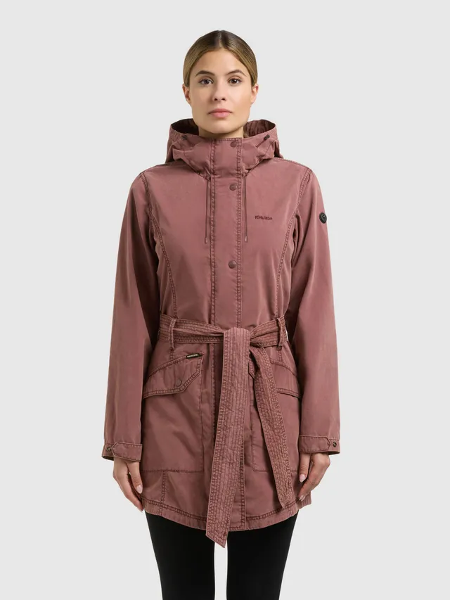 khujo-jacke-prea-sommerparka-trench-f-r-damen-in-grapeful-red image 1
