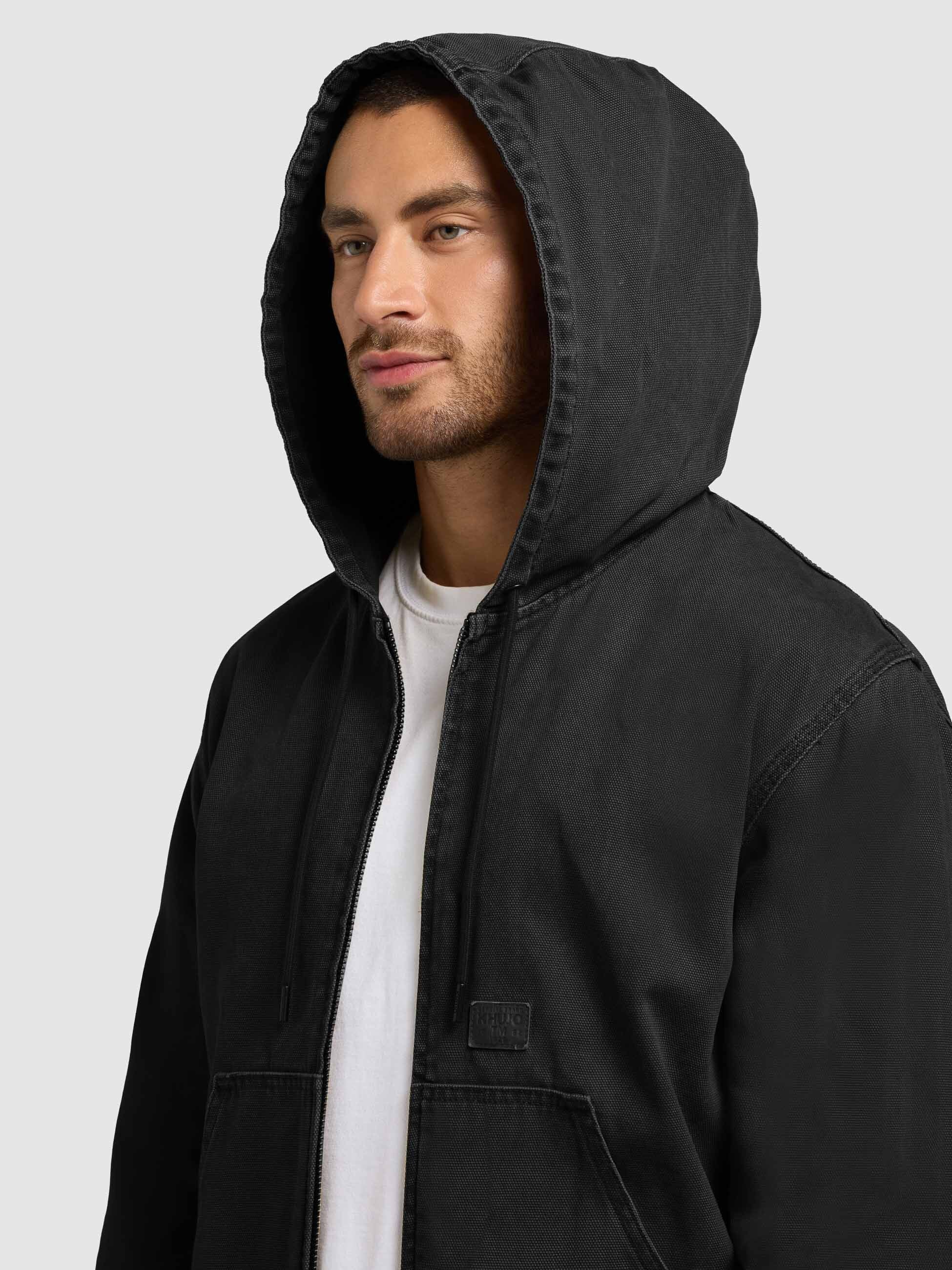 khujo-jacke-rhiis-black-workwear-blouson-aus-baumwoll-canvas-mit-kapuze image 7