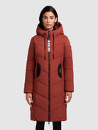 khujo-coat-aribay4-light-dark-red-langer-steppmantel-damen image 4