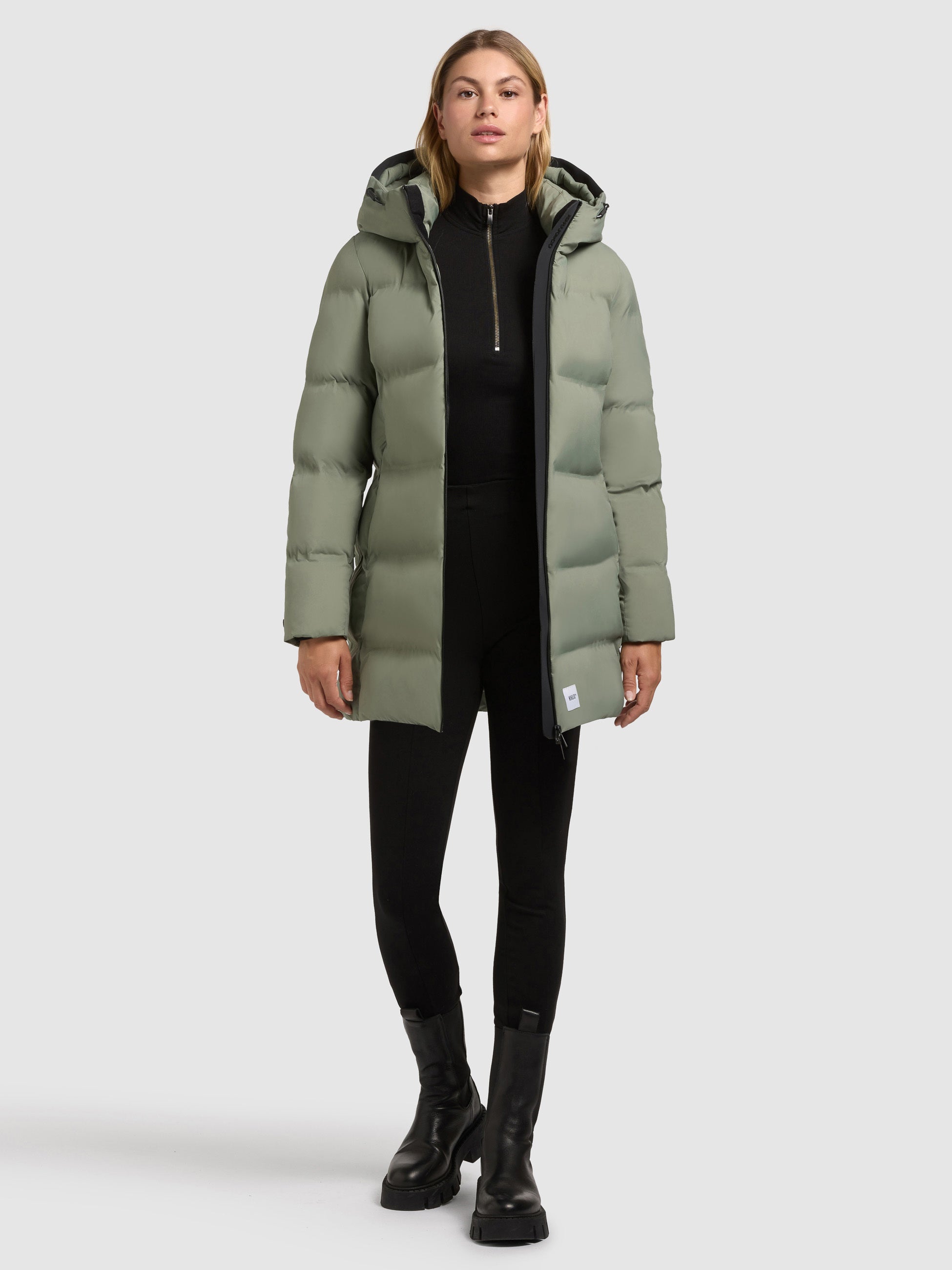 khujo-tanare3-damen-jacke-muted-green-wattierte-winter-steppjacke image 6