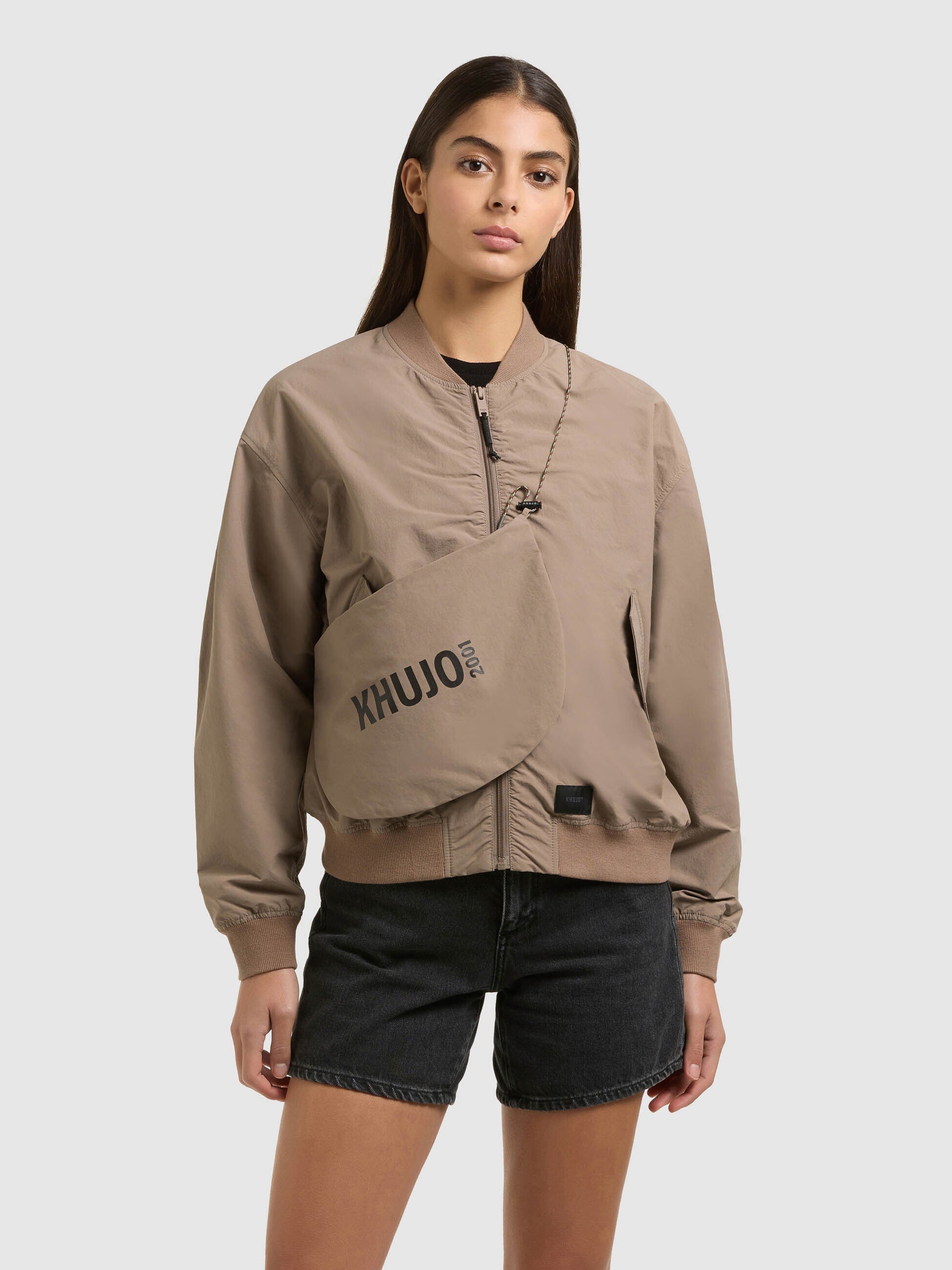 khujo-jacke-facee-with-bag-latte-brown-leichter-blouson-damen image 4