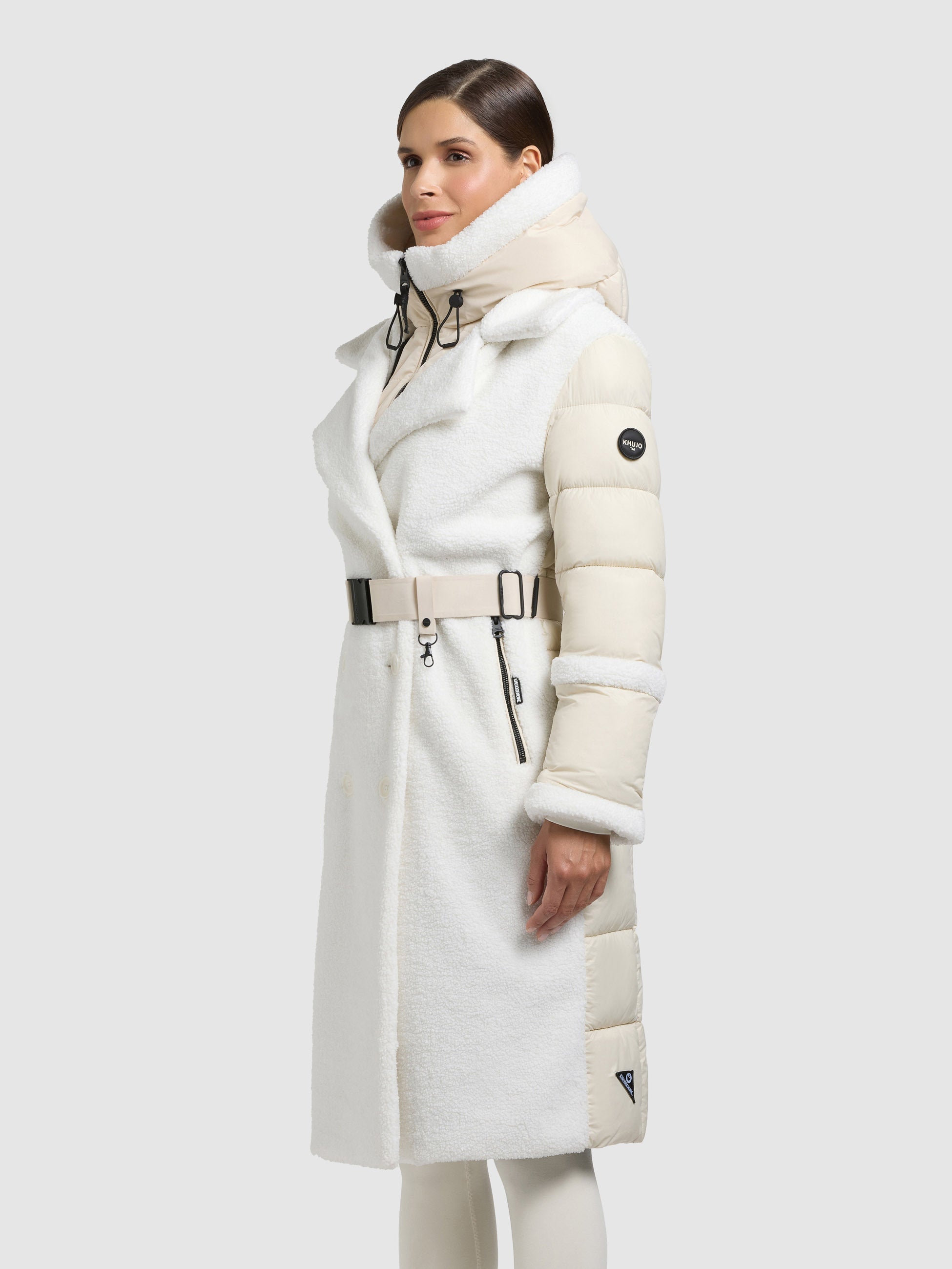 khujo-kalmia-kurzmantel-damen-cotton-cream-teddyfleece-2in1 image 5