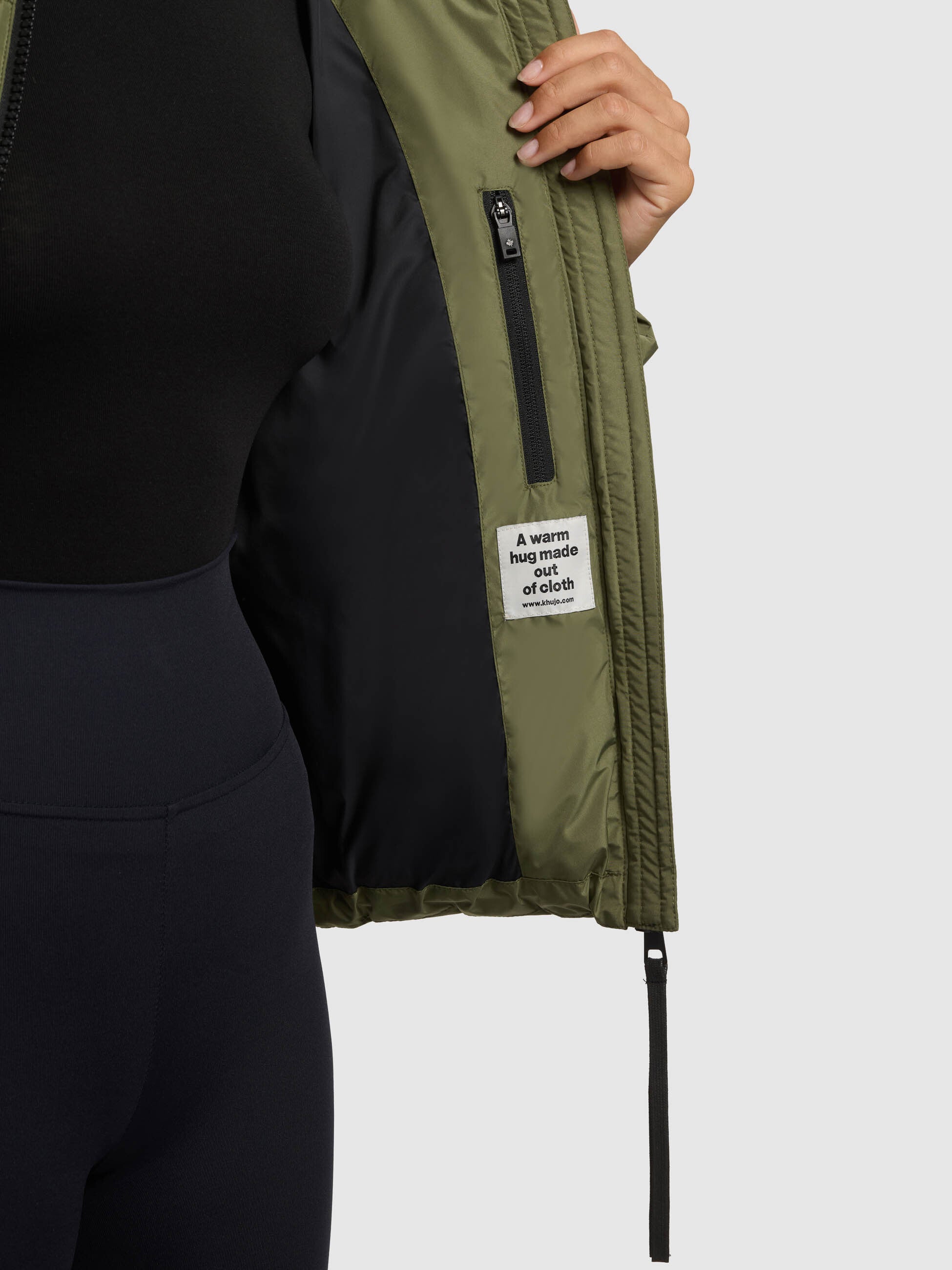 khujo-jacke-audrey-matt-fern-green-h-ftlange-steppjacke-loose-fit image 8