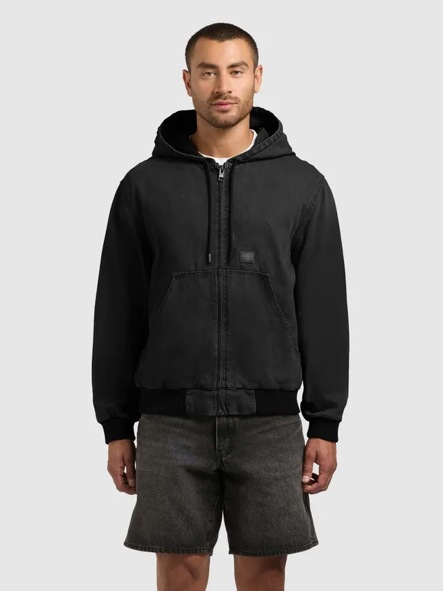 khujo-jacke-rhiis-black-workwear-blouson-aus-baumwoll-canvas-mit-kapuze image 1