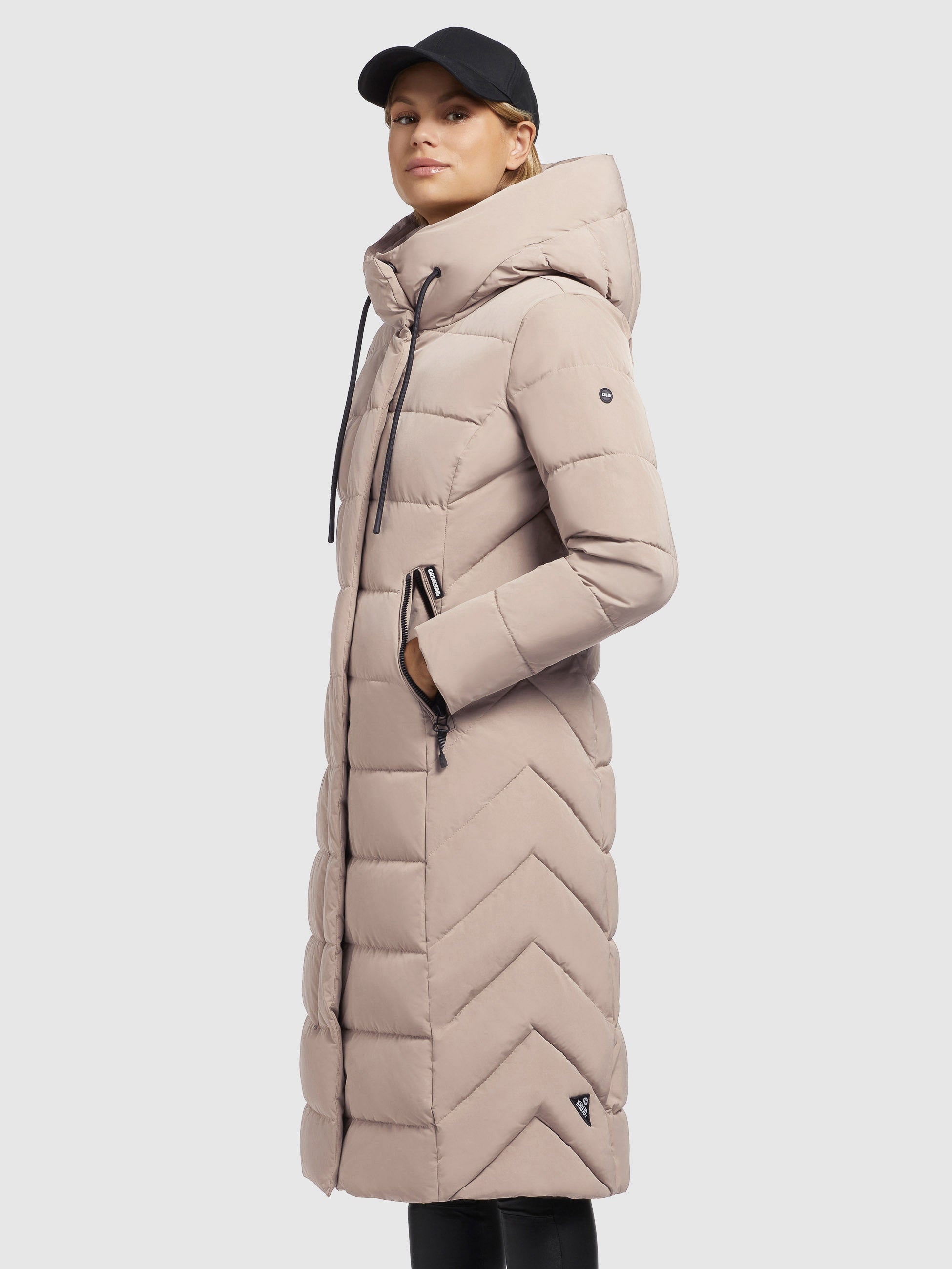 khujo-mantel-tynse-hellbeige-damen-steppmantel-wadenlang-regular-fit image 5