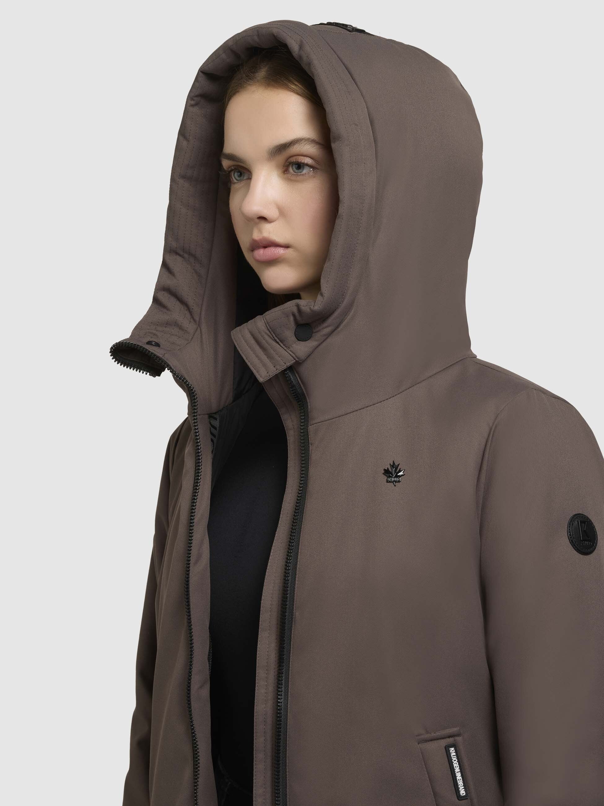 khujo-mantel-yaak3-taupe-dunkel-damen-parka-kurzmantel-wattiert-mit-gro-er-kapuz image 7