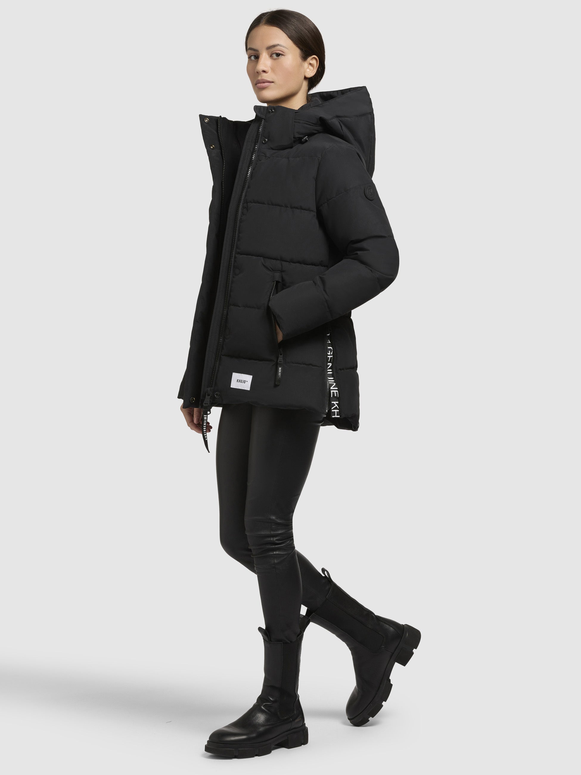 khujo-manc-damen-winterjacke-schwarz image 2