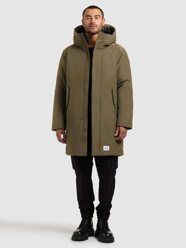 khujo-coat-fogg-scrub-green-regular-fit-parka-mantel-damen image 1