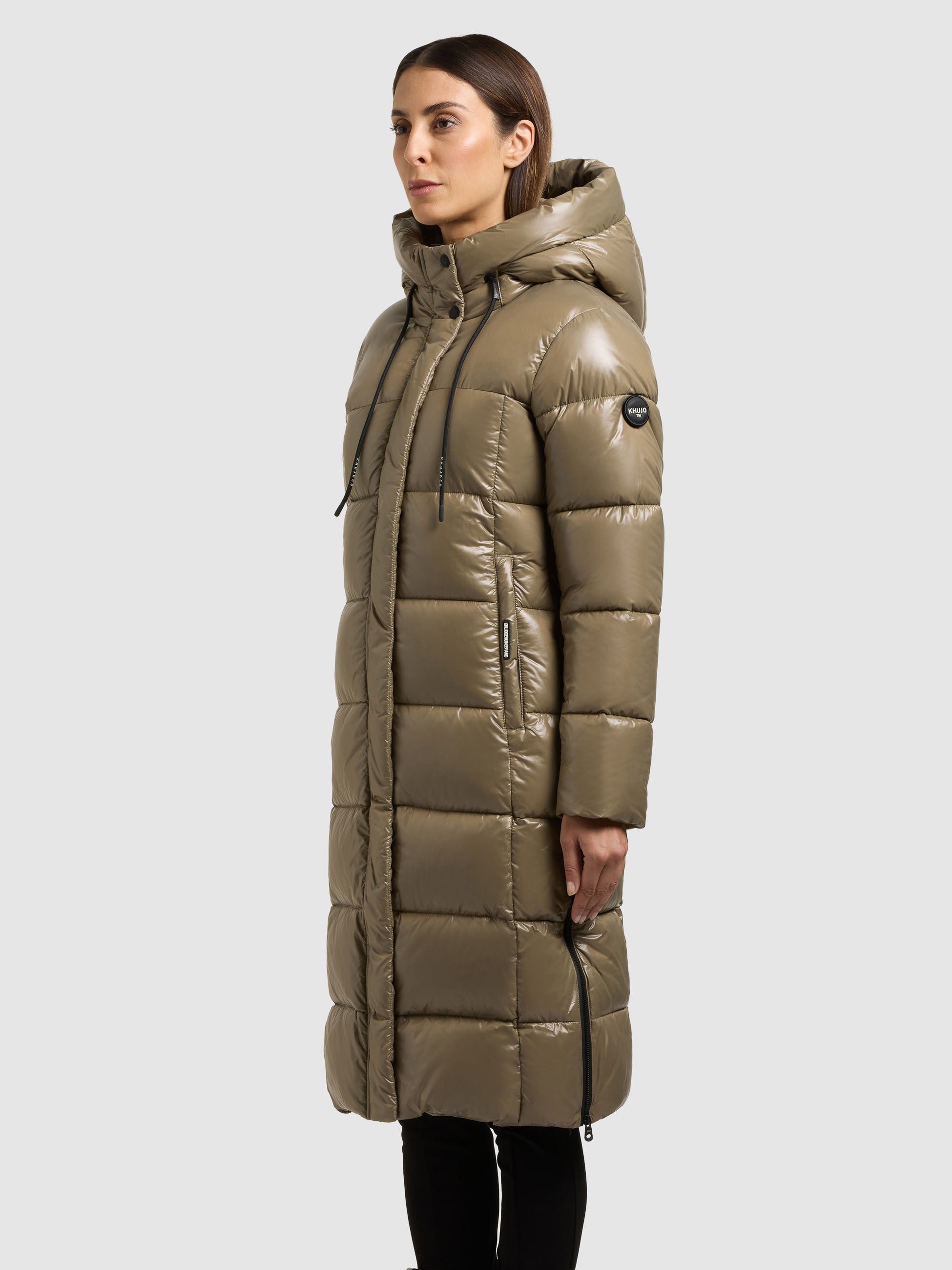 khujo-mantel-willa-cane-brown-damen-winter-steppmantel-knielang-mit-kapuze image 5