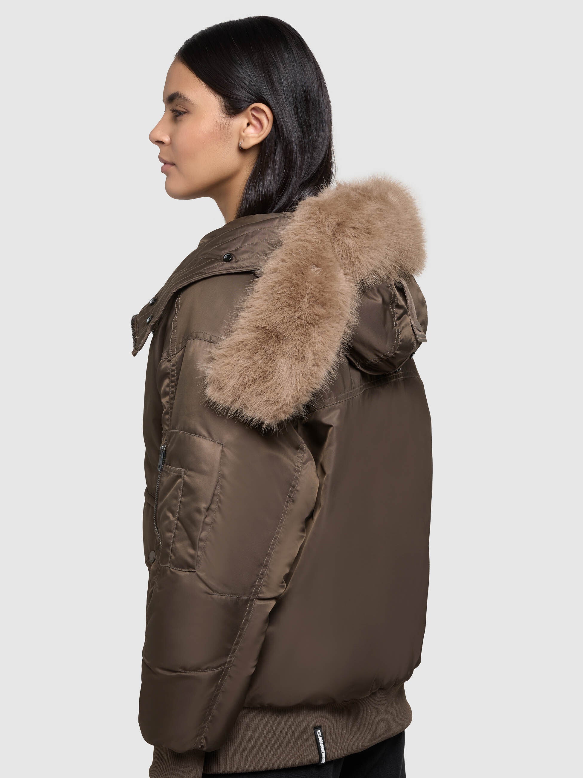 khujo-jacke-cela-potter-brown-damen-bomberjacke-mit-kapuze image 8