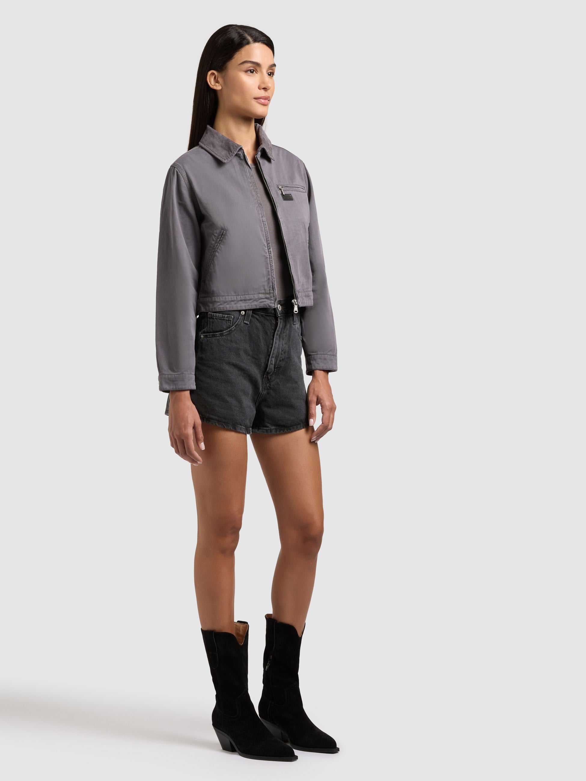 khujo-jacke-georgia-sea-grey-damen-blouson-sommerjacke-cropped image 6