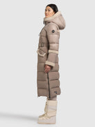 khujo-coat-julita2-greige-wadenlanger-steppmantel-teddy image 5