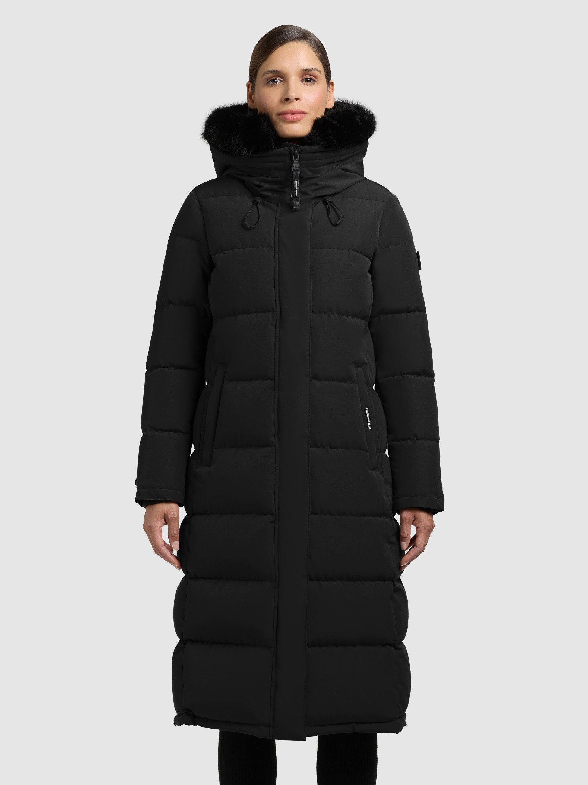 khujo-mantel-porde2-black-damen-steppmantel-knielang-mit-kunstfell image 4