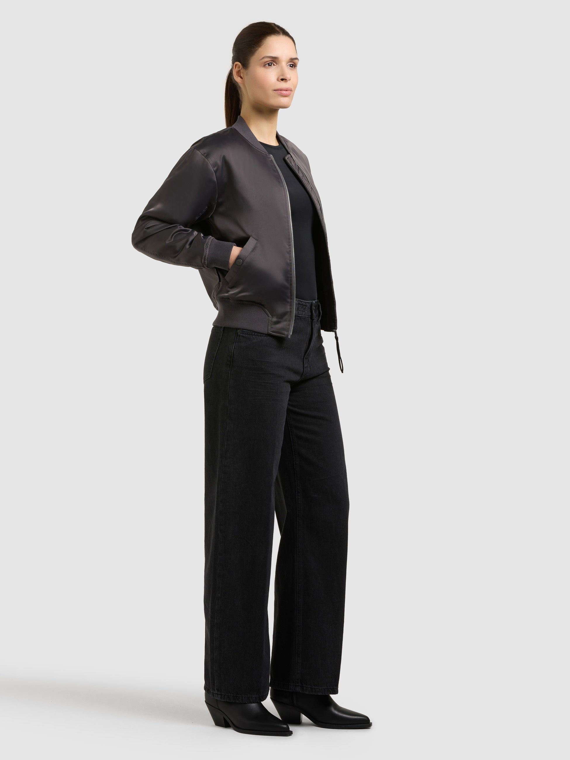 khujo-beth-damen-bomberjacke-slate-grey image 2