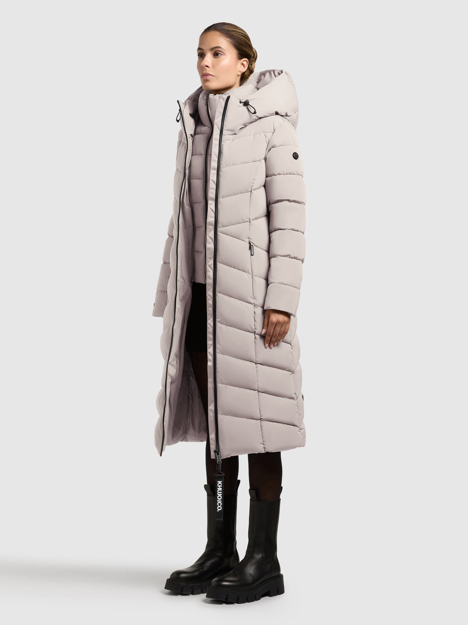 khujo-fiska-2in1-damen-steppmantel-dusty-beige-mit-herausnehmbarem-einsatz image 2