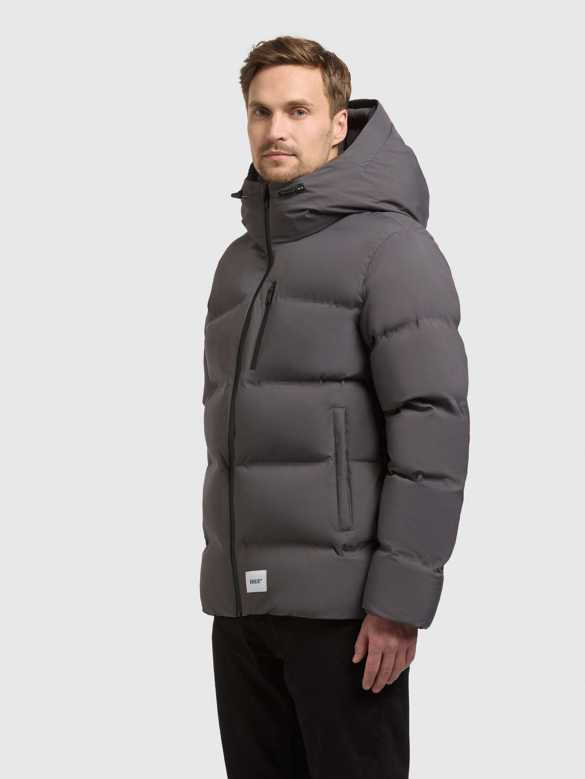 khujo-jacke-silas3-graphite-grey-warm-wattierte-steppjacke-mit-kapuze image 5