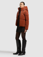 khujo-jacket-audrey-shiny-sienna-brown-damen-winterjacke image 6