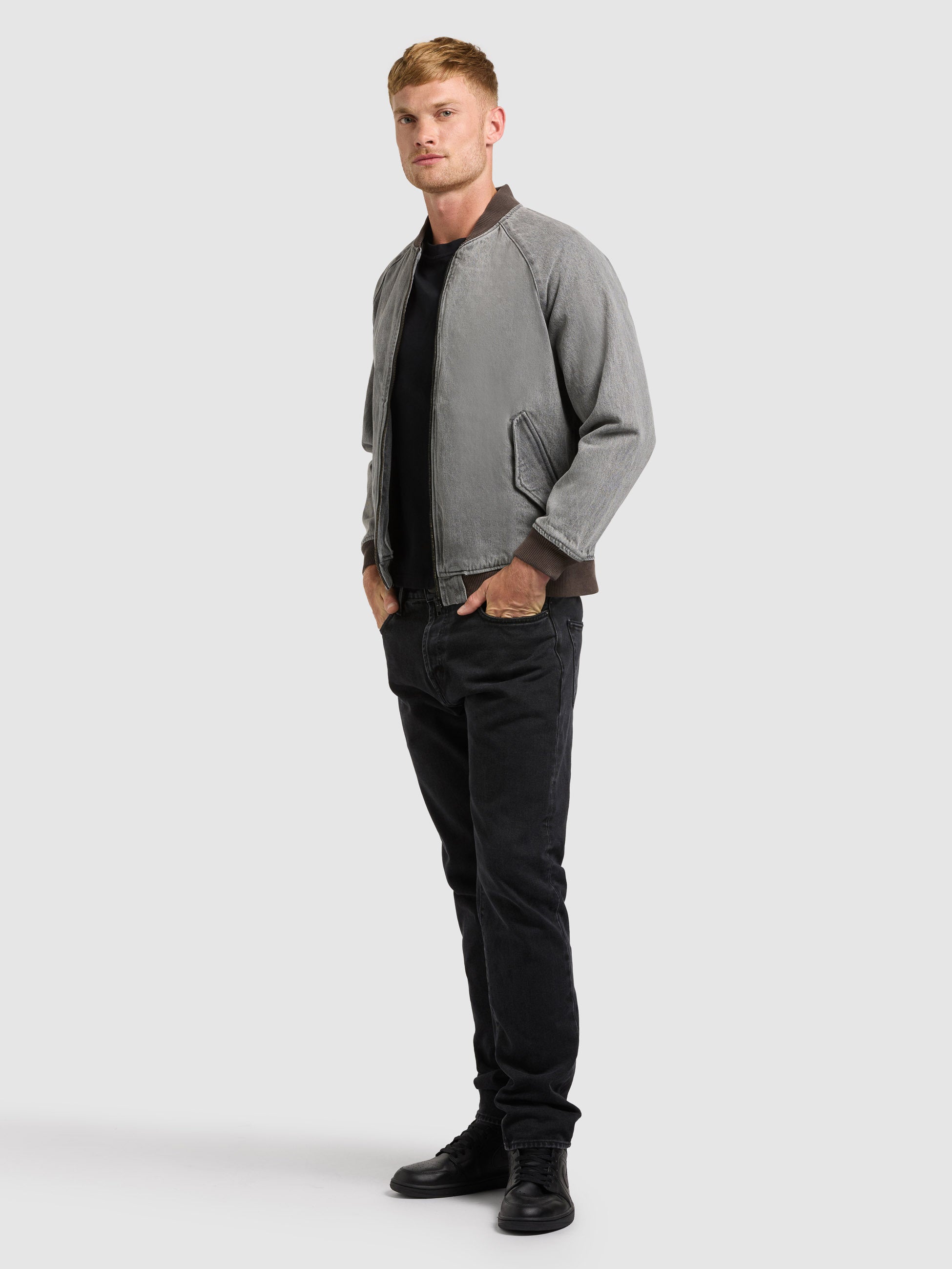 khujo-cahill-jeansjacke-light-grey-blouson-aus-baumwoll-denim image 7