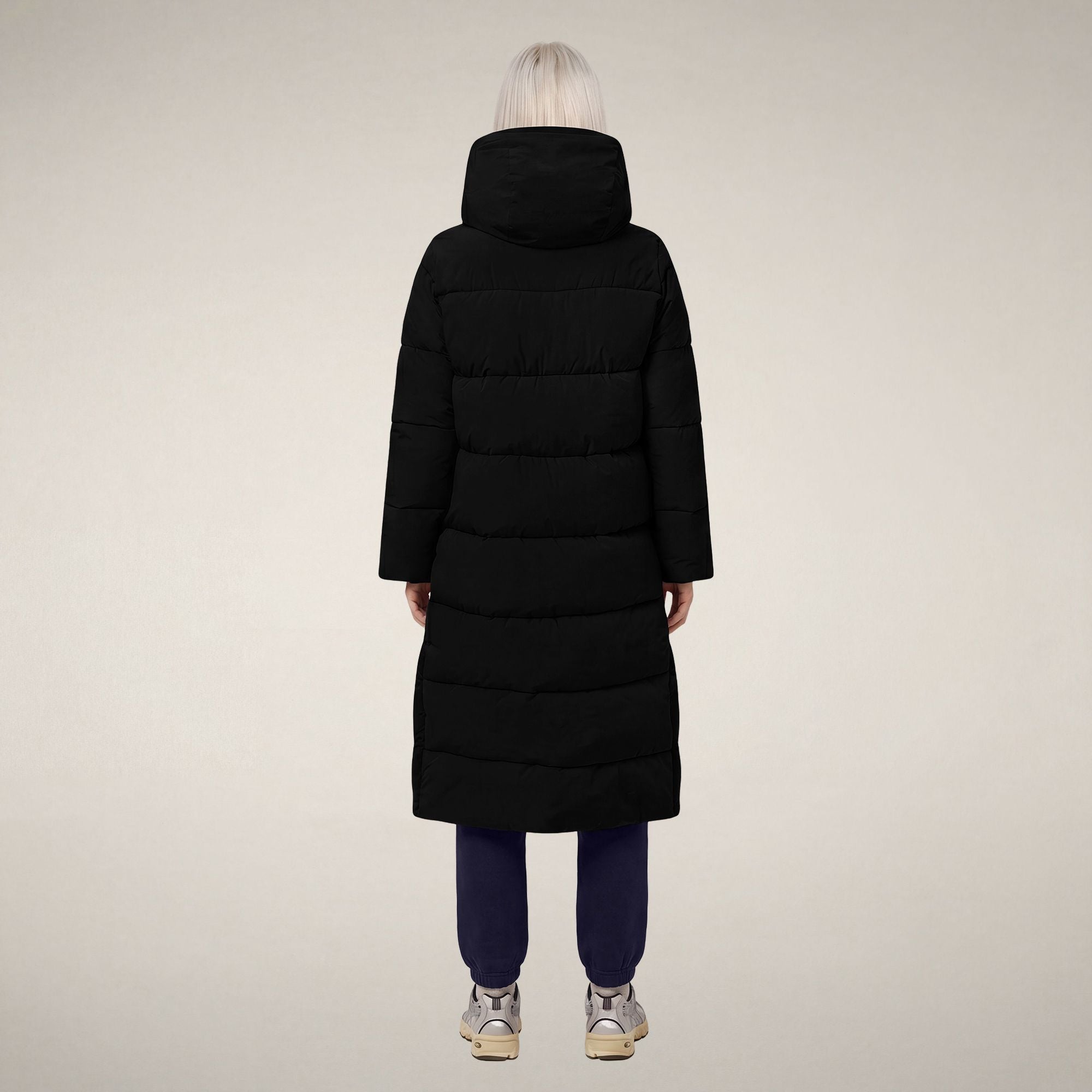save-the-duck-zendaya-damen-parka-extra-lang-winterparka-schwarz image 2