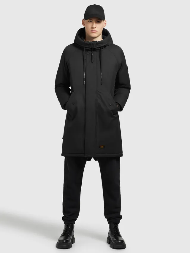 khujo-wintermantel-tandem-schwarz-parka-loose-fit image 1