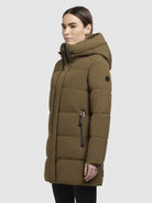 khujo-coat-lola-khaki-kurzer-wattierter-damen-steppmantel-regular-fit image 5