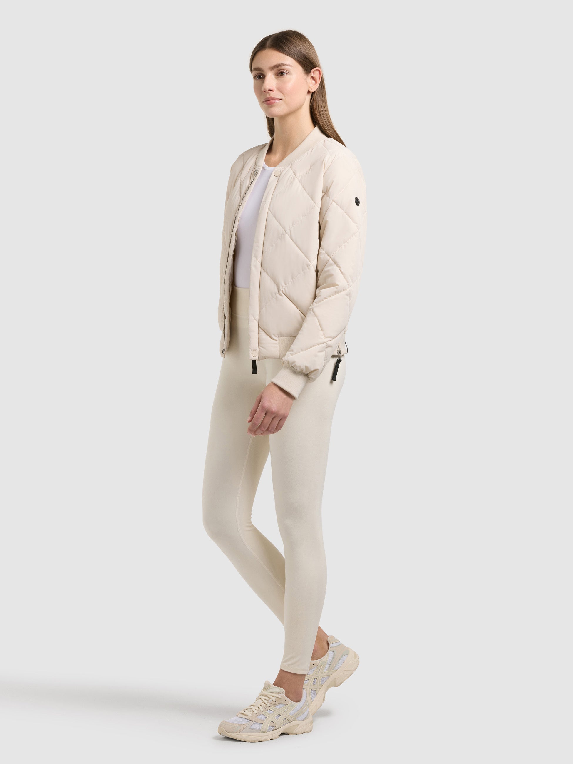 khujo-jacke-ange2-oat-white-bomber-steppjacke-kurz-regular-fit image 2