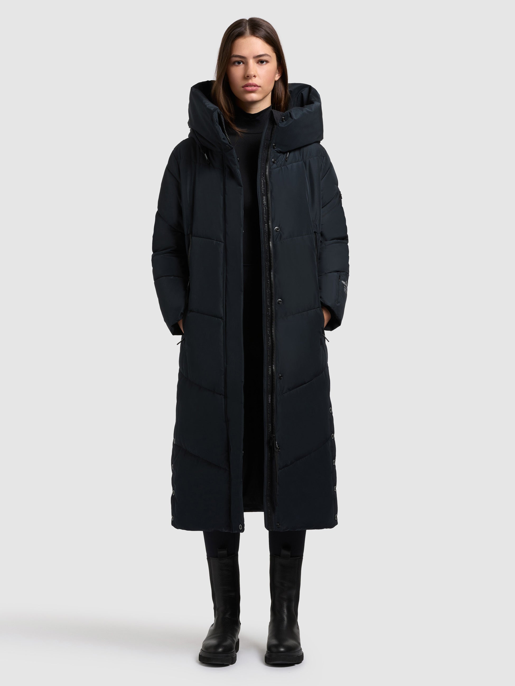 khujo-pulset-matt-damen-wintermantel-port-blue-wattierter-steppcoat image 1