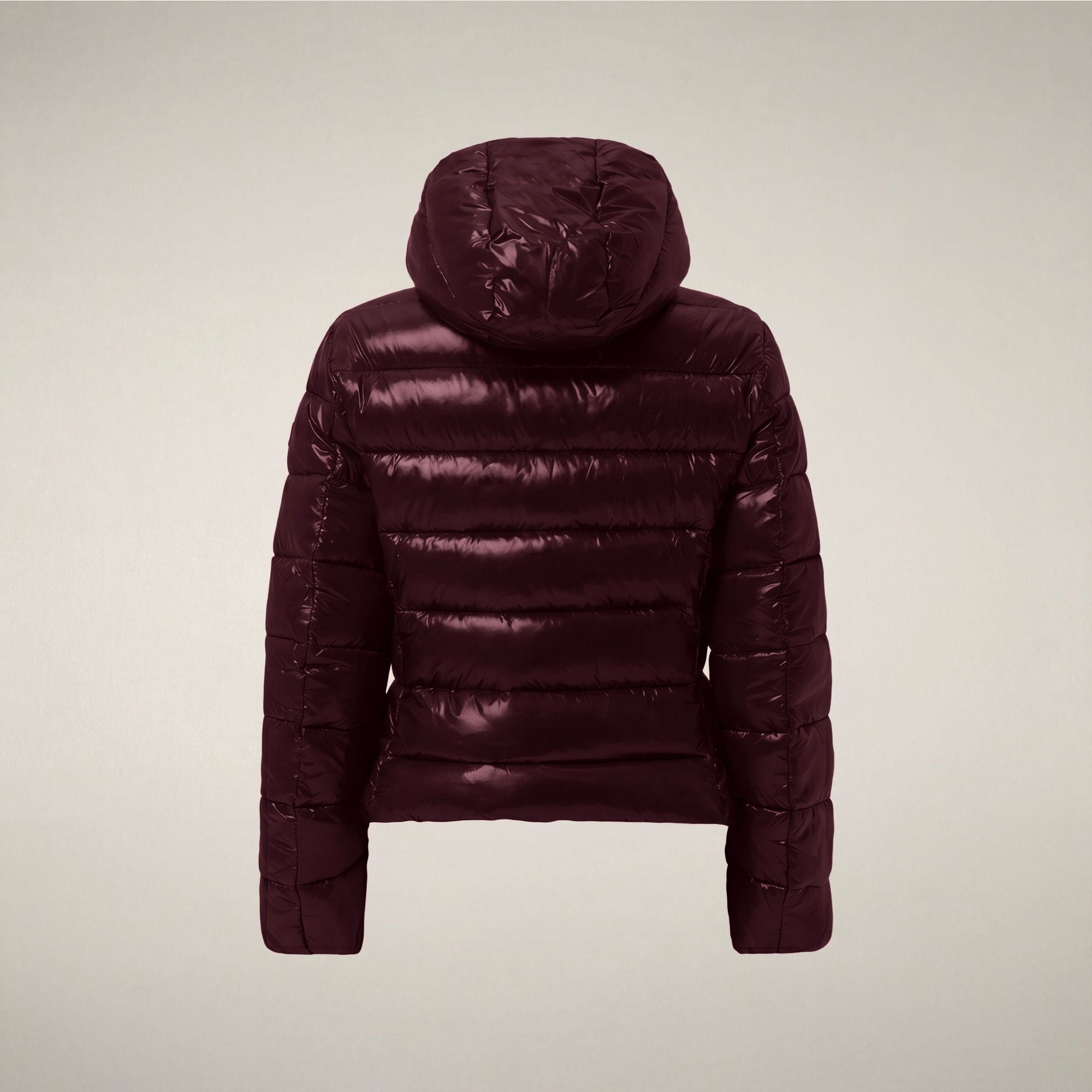 save-the-duck-cosmary-damen-daunenjacke-slim-bordeaux-mit-lack-finish image 4
