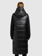 khujo-tourin3-satin-damen-weste-black-lange-wetterfeste-steppweste image 3