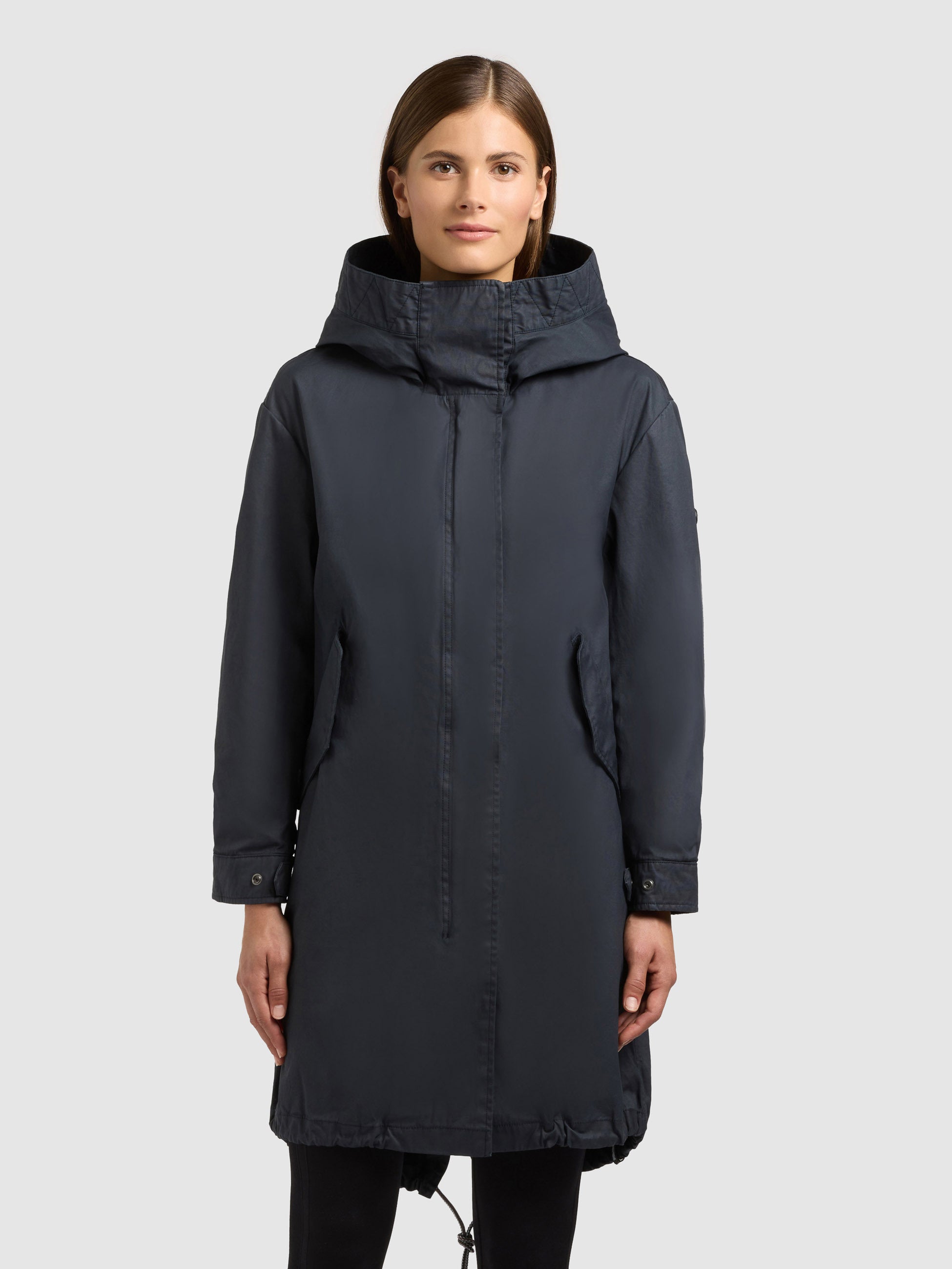 khujo-mantel-nele-parka-aus-gewachster-baumwolle-oxford-blue image 4