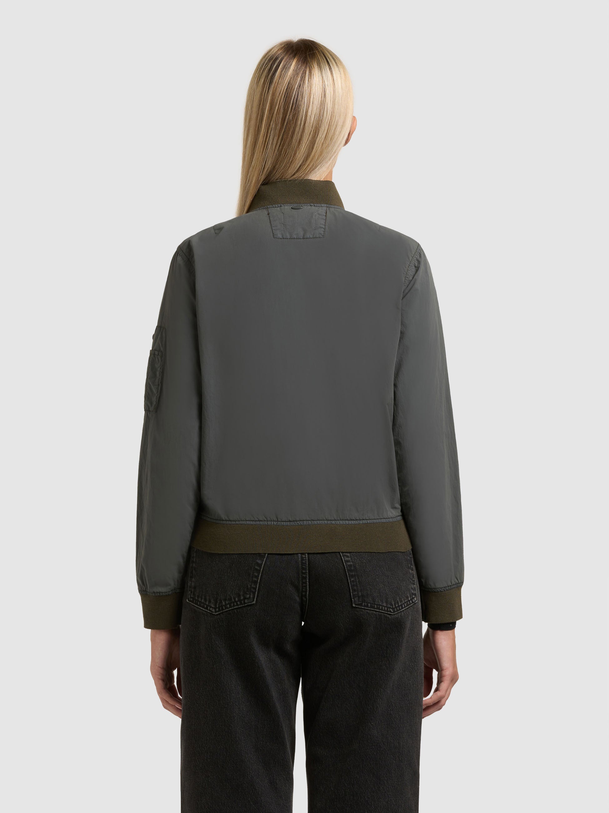 khujo-jacke-denz-bomberjacke-hazy-teal-green-damen image 3