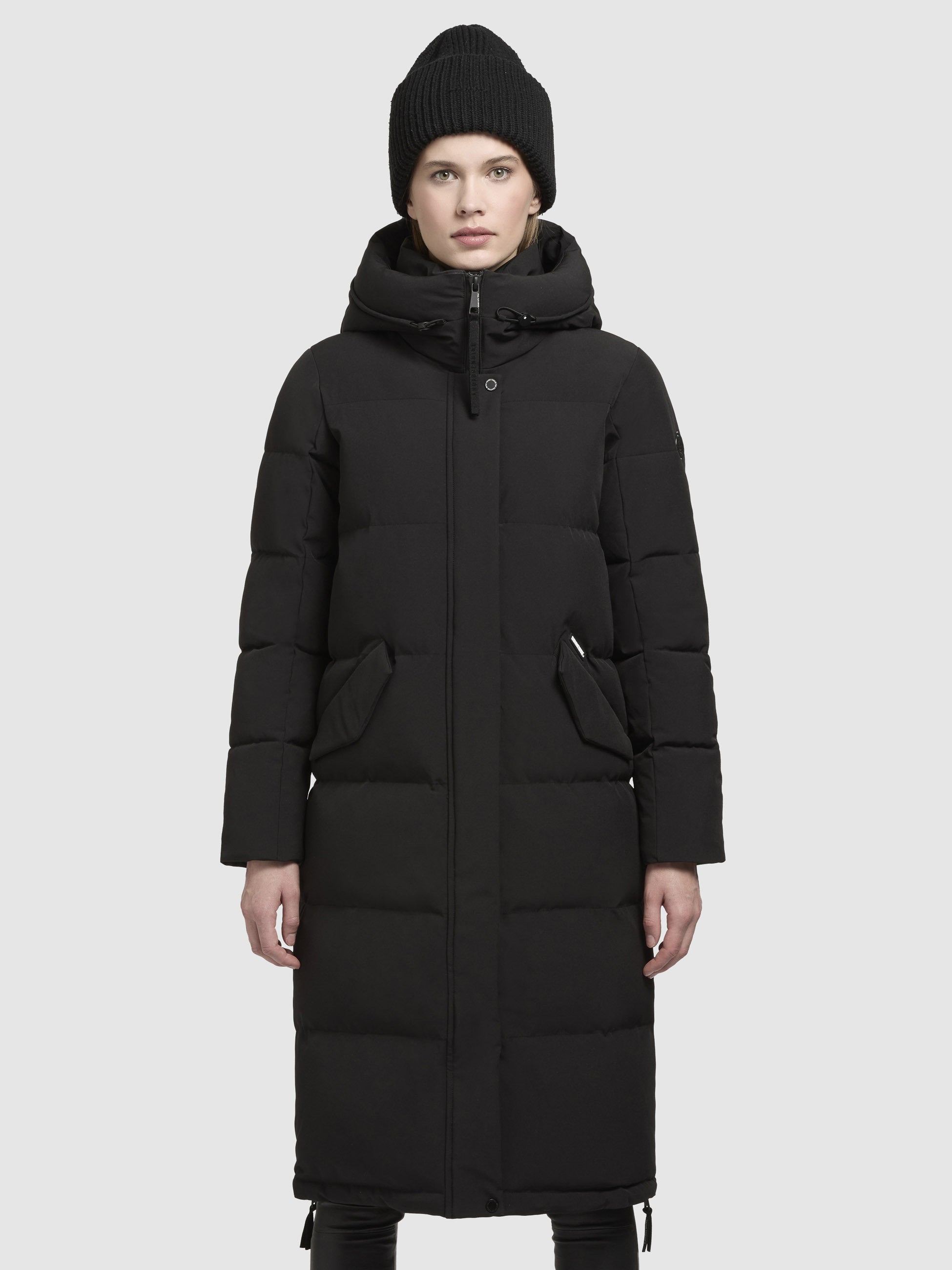 khujo-mantel-riad-schwarz-knielanger-steppmantel-im-loose-fit image 4