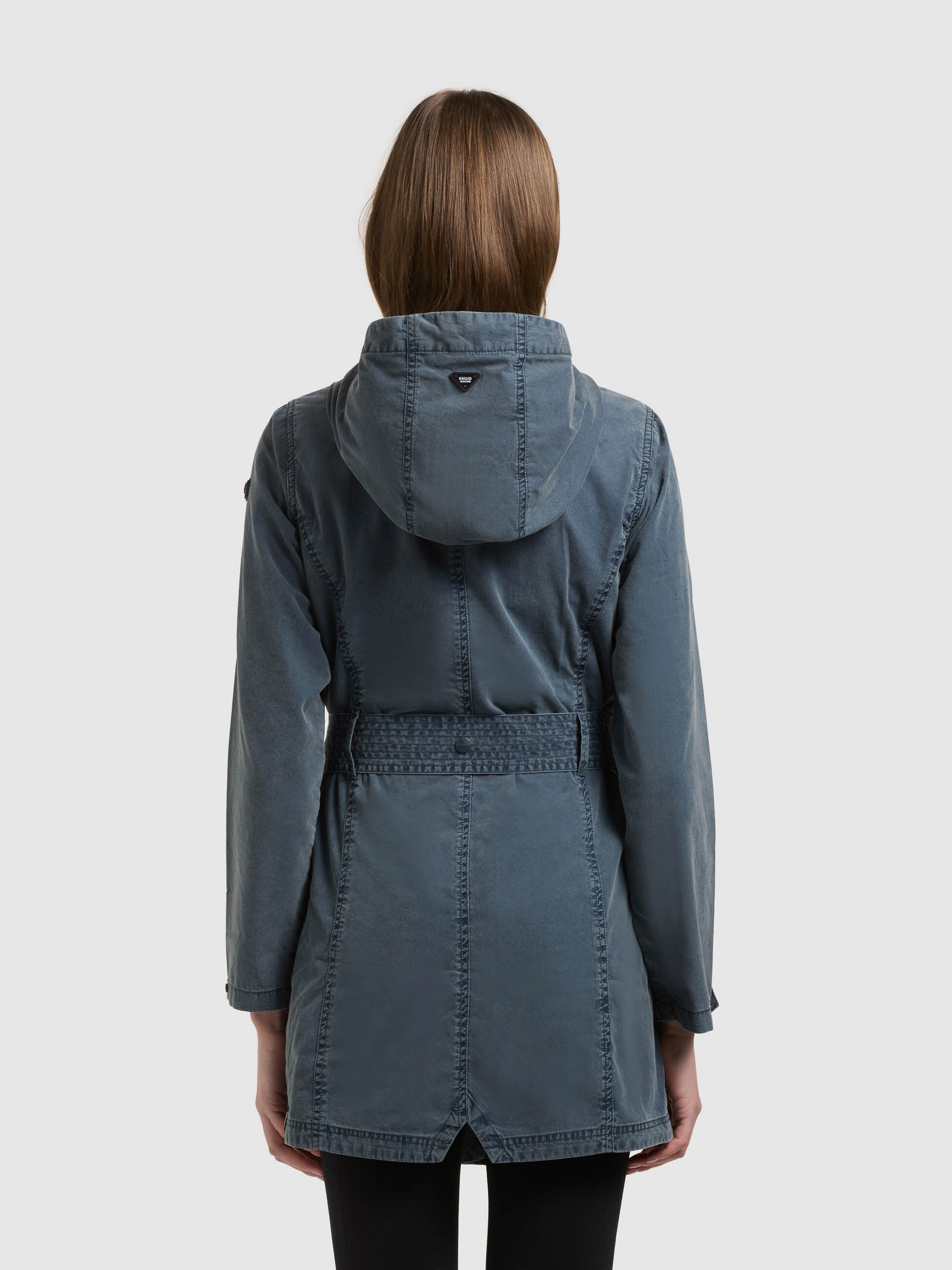 khujo-prea-damen-sommerparka-atlantic-blue-trenchcoat-parka-mit-g-rtel image 3