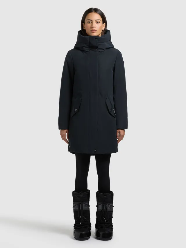 khujo-mantel-diance-port-blue-damen-kurzmantel-slim-fit image 1