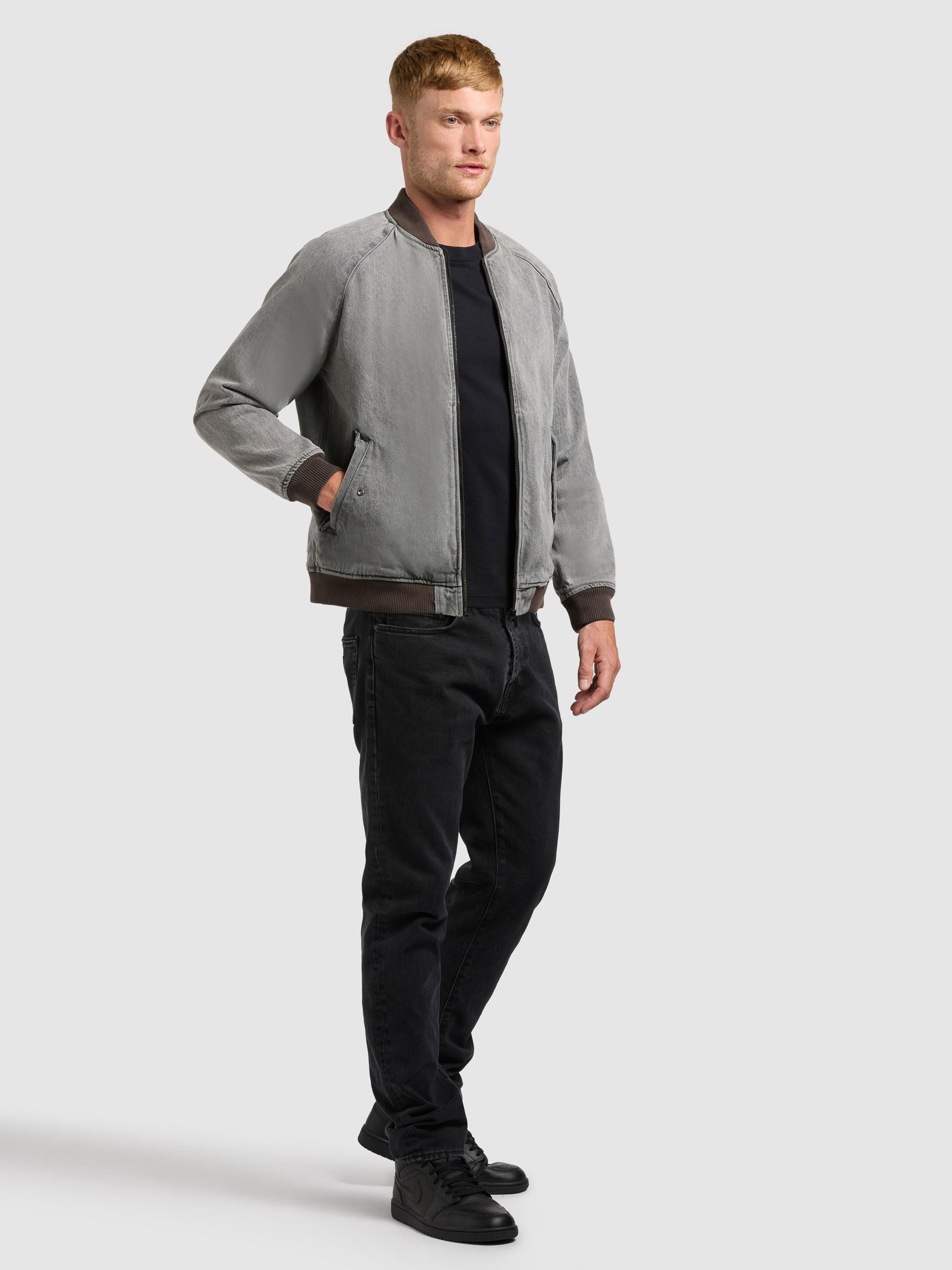 khujo-cahill-jeansjacke-light-grey-blouson-aus-baumwoll-denim image 6