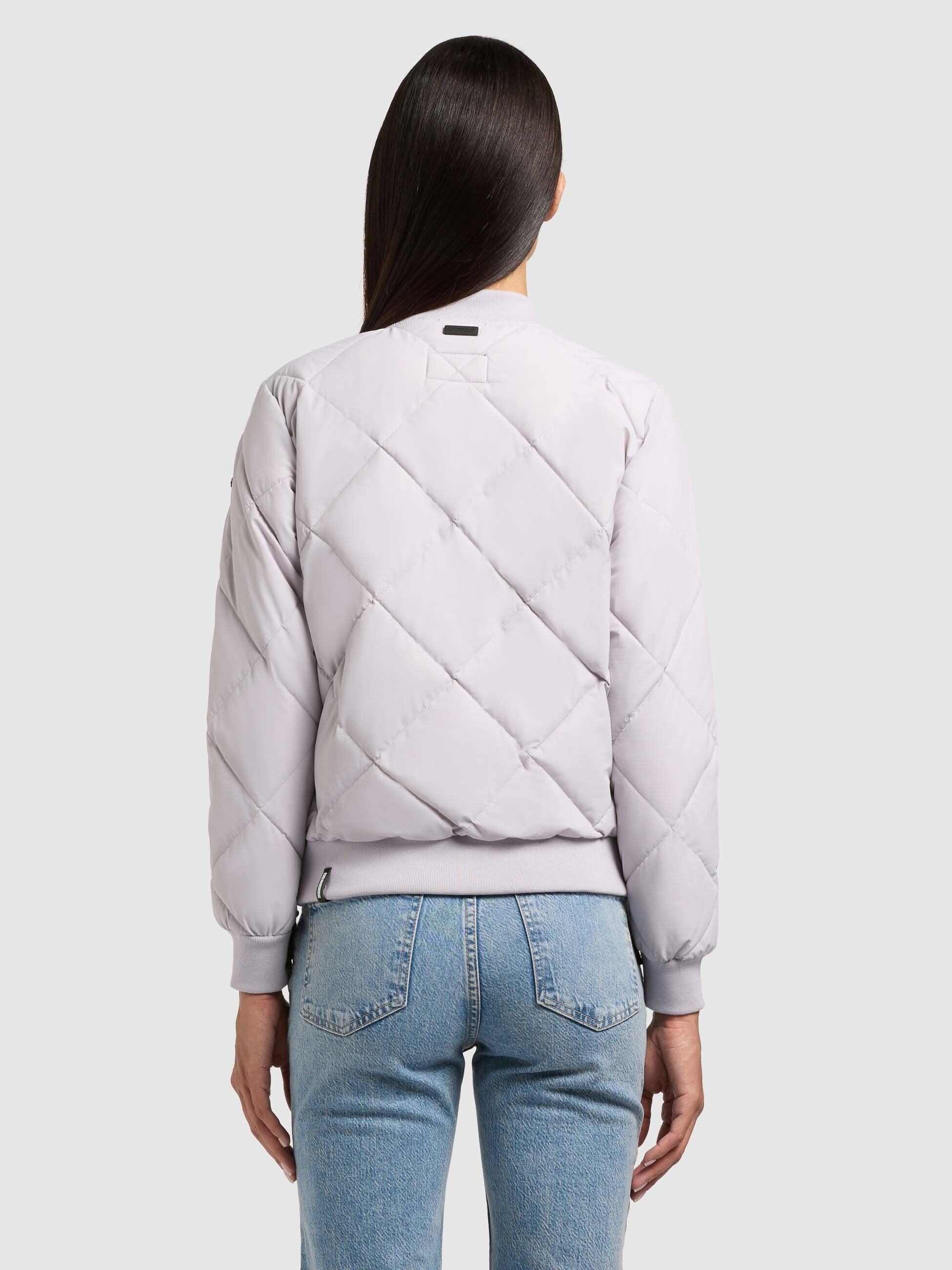 khujo-jacke-ange2-raindrops-lilac-damen-bomber-steppjacke-kurz image 3