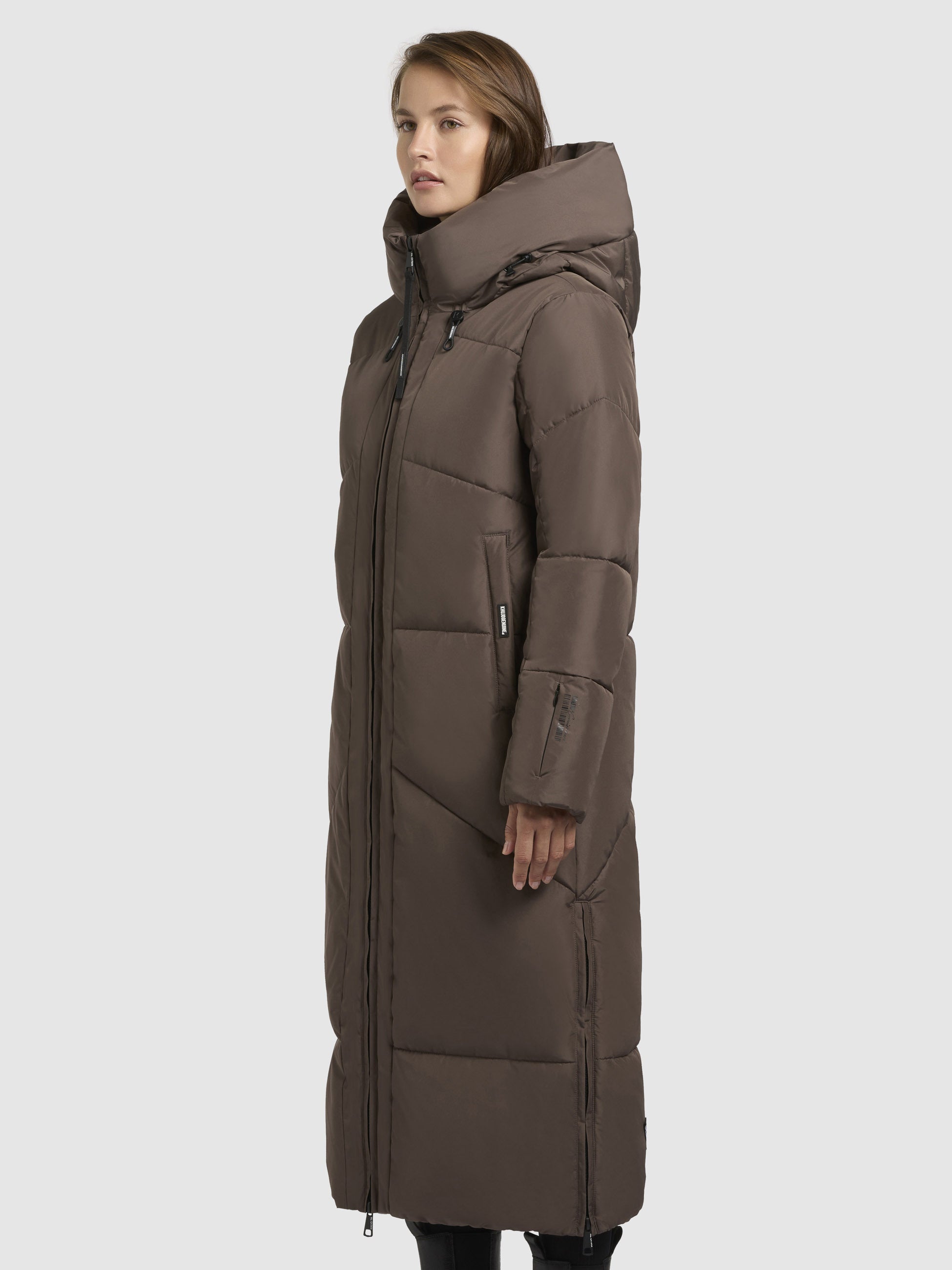 khujo-mantel-prayce-dunkel-taupe-lange-winter-steppjacke-mit-kapuze-f-r-damen image 5