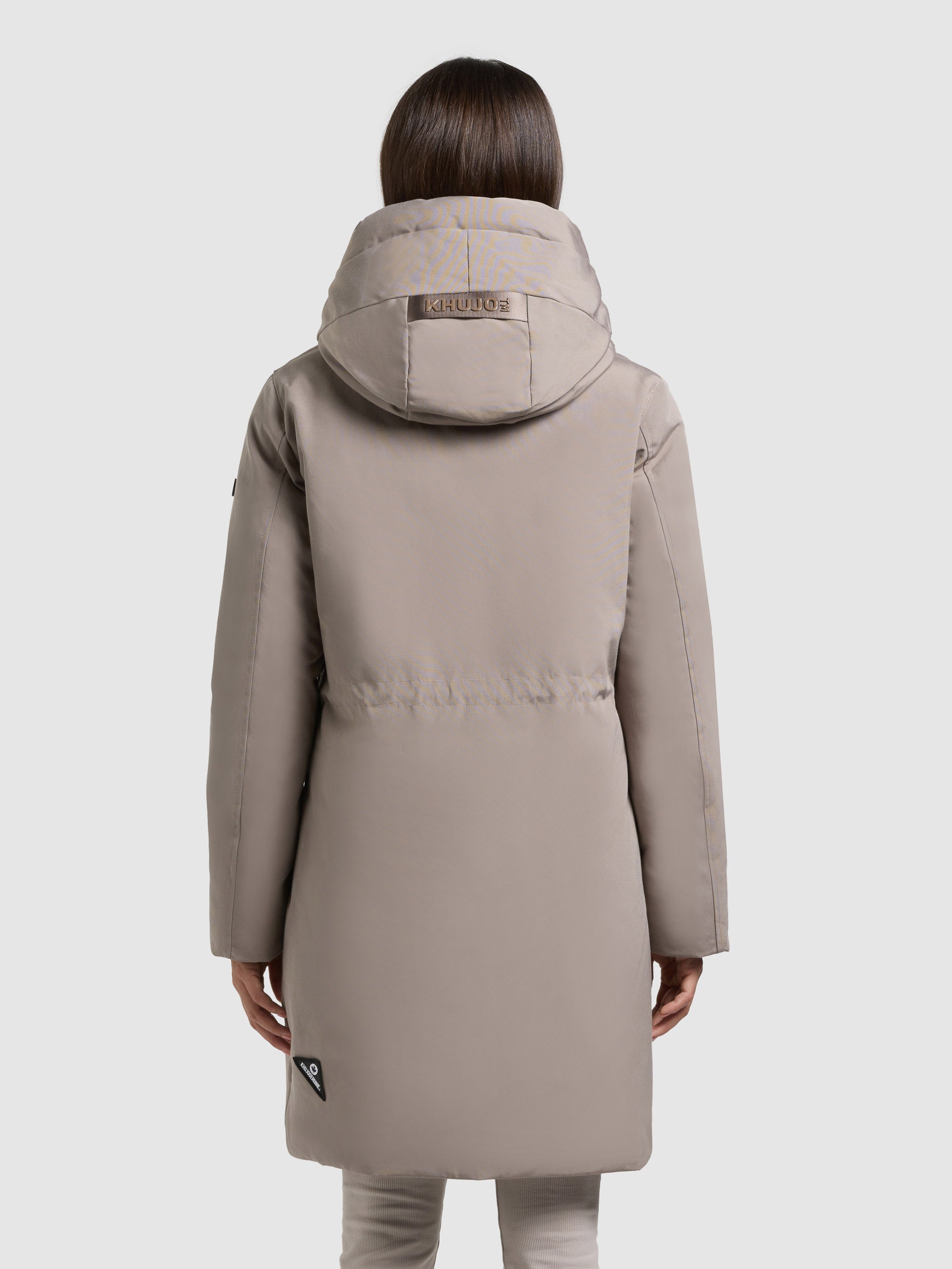 khujo-wedelia-with-inner-jacket-damen-kurzmantel-greige-2-in-1-mit-herausnehmbar image 3