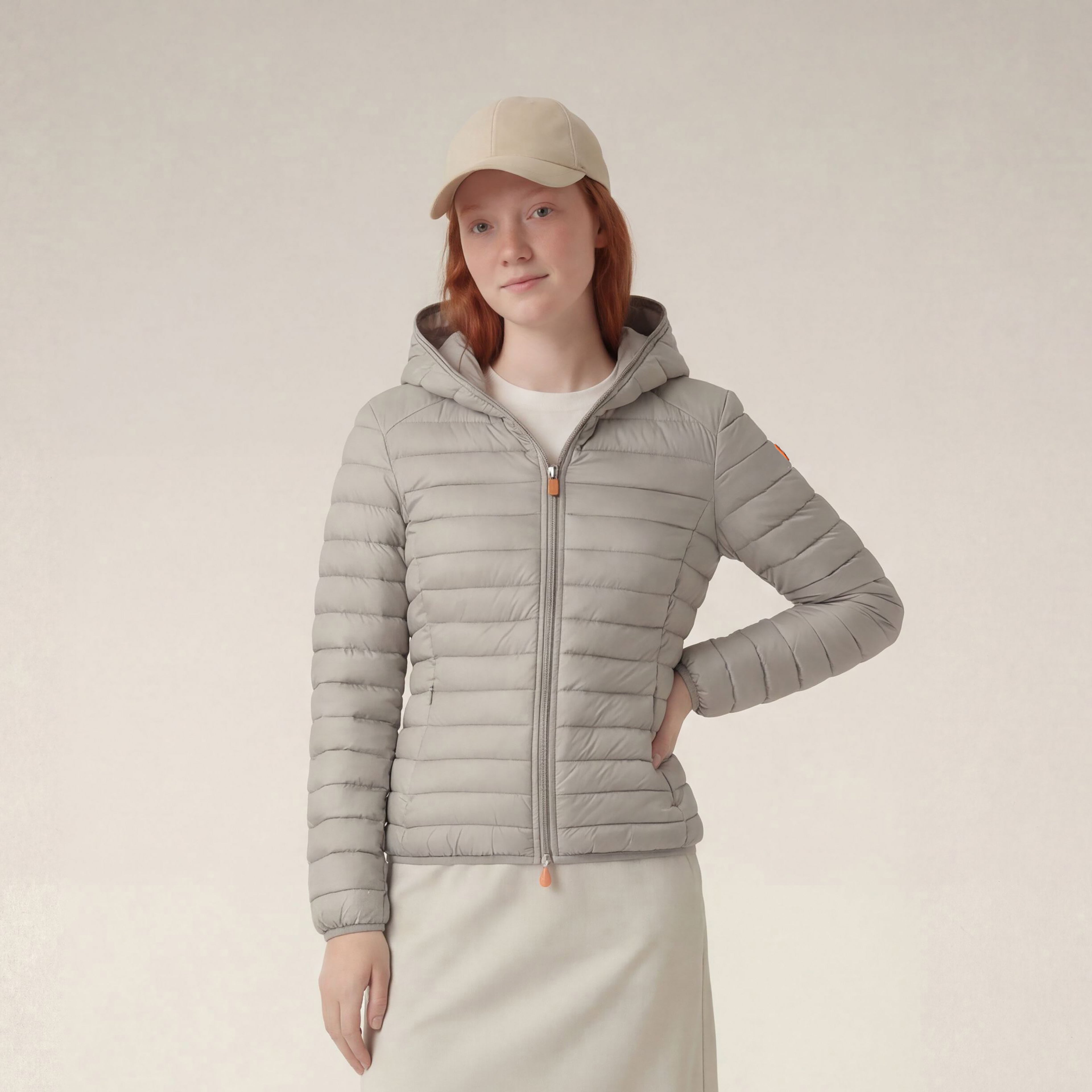 save-the-duck-daisy-damen-pufferjacke-mit-kapuze-hellbeige image 5