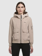 khujo-jacket-anov-beige-blouson-sommerjacke-regular-fit-mit-2-lagen-kapuze image 4