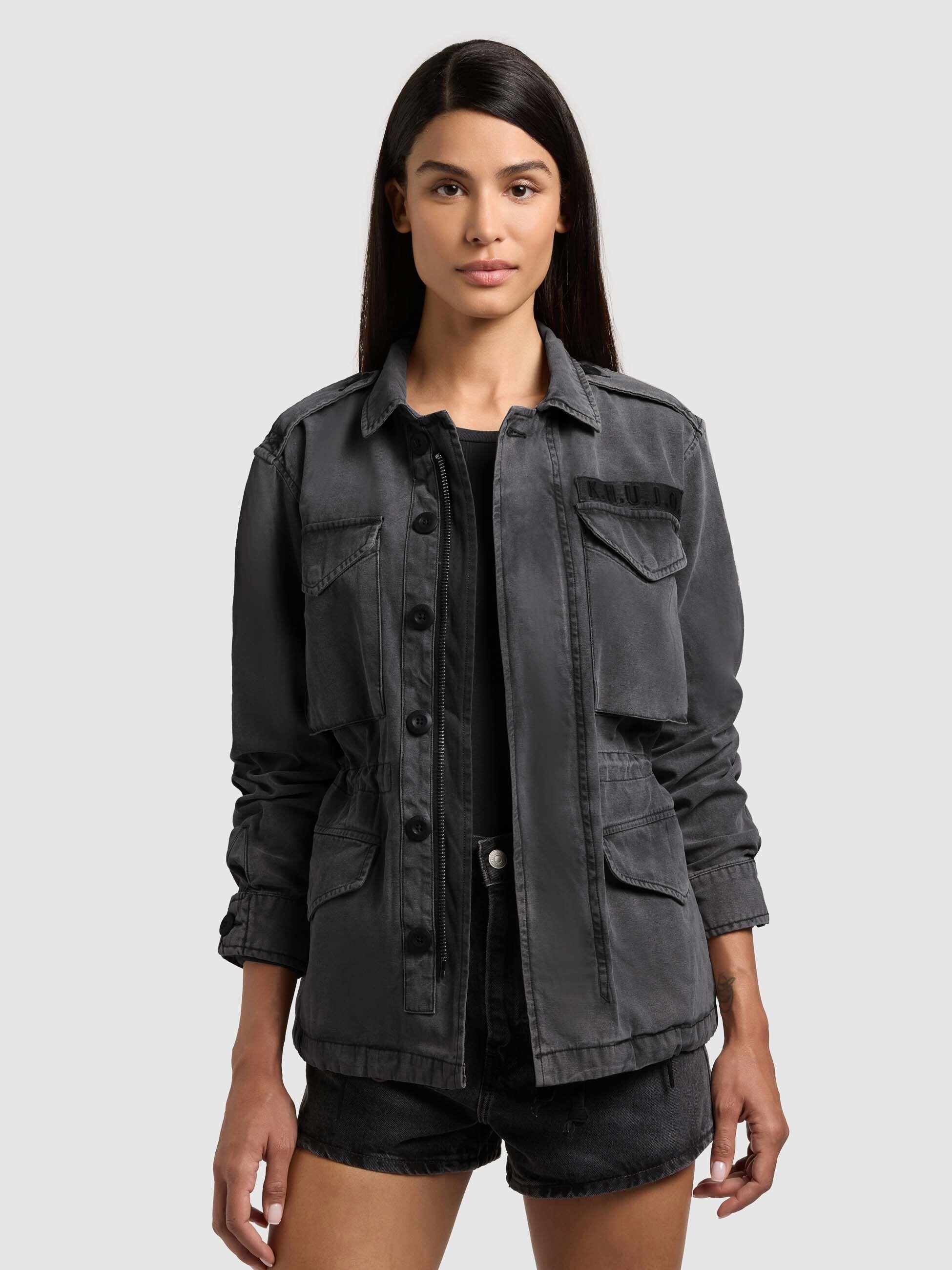 khujo-jacke-buni-black-fieldjacke-baumwoll-twill image 7