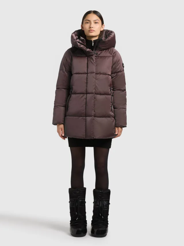 khujo-jacke-suda-orchid-lilac-gl-nzende-winter-steppjacke-loose-fit-damen image 1
