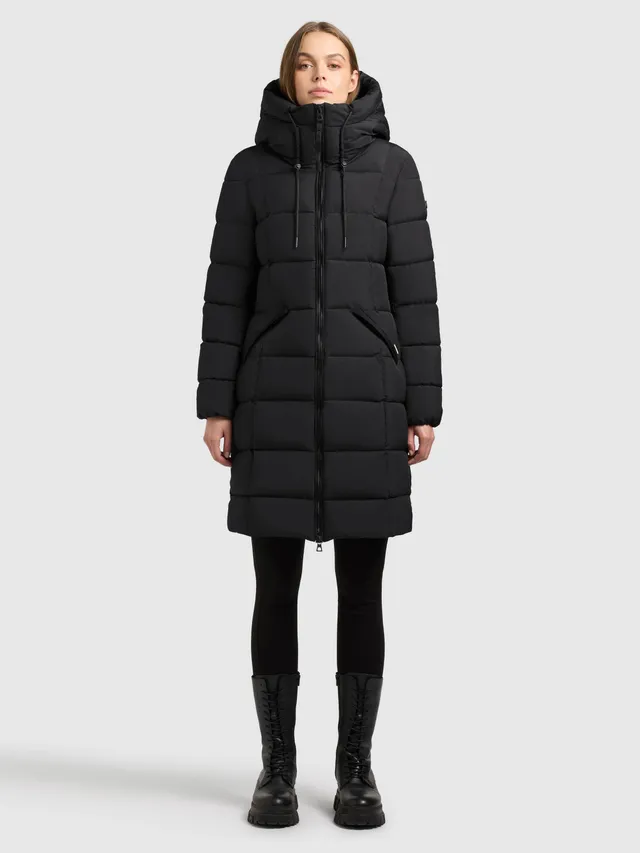 khujo-arlene-damen-steppmantel-black-slim-fit-kniefrei image 1