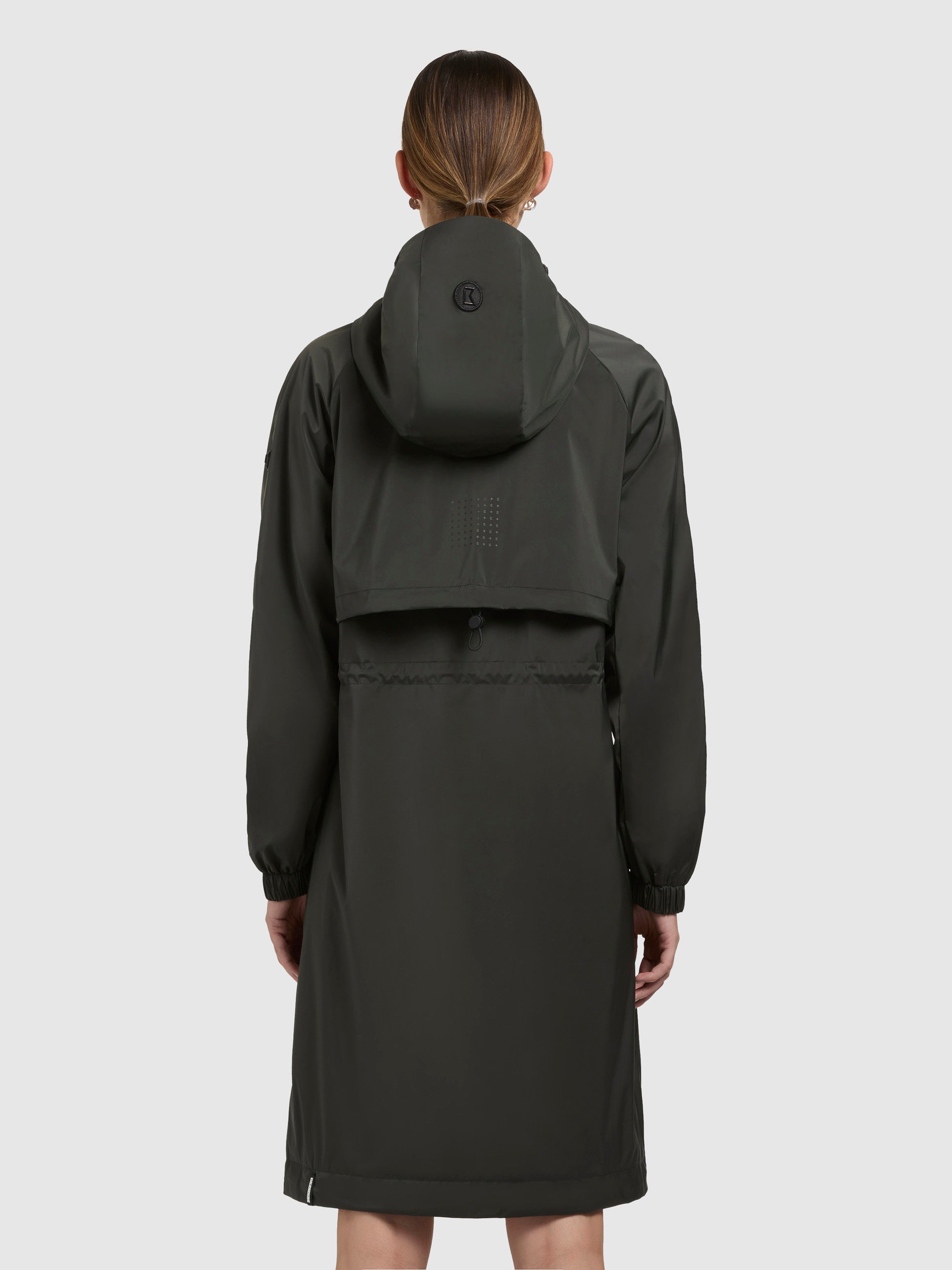 khujo-tuuli-mantel-dunkelgr-n-damen-knielang-windbreaker image 3