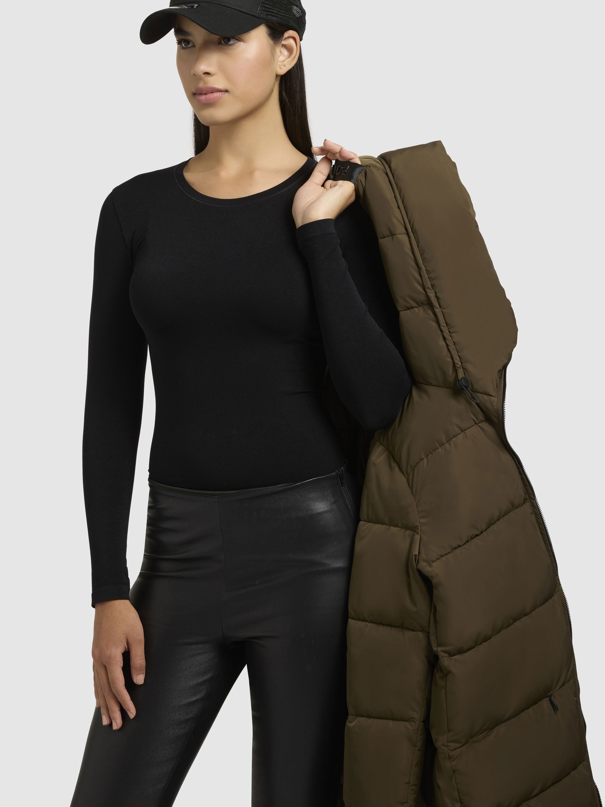 khujo-mantel-phia-damen-wintermantel-khaki-loose-fit image 8